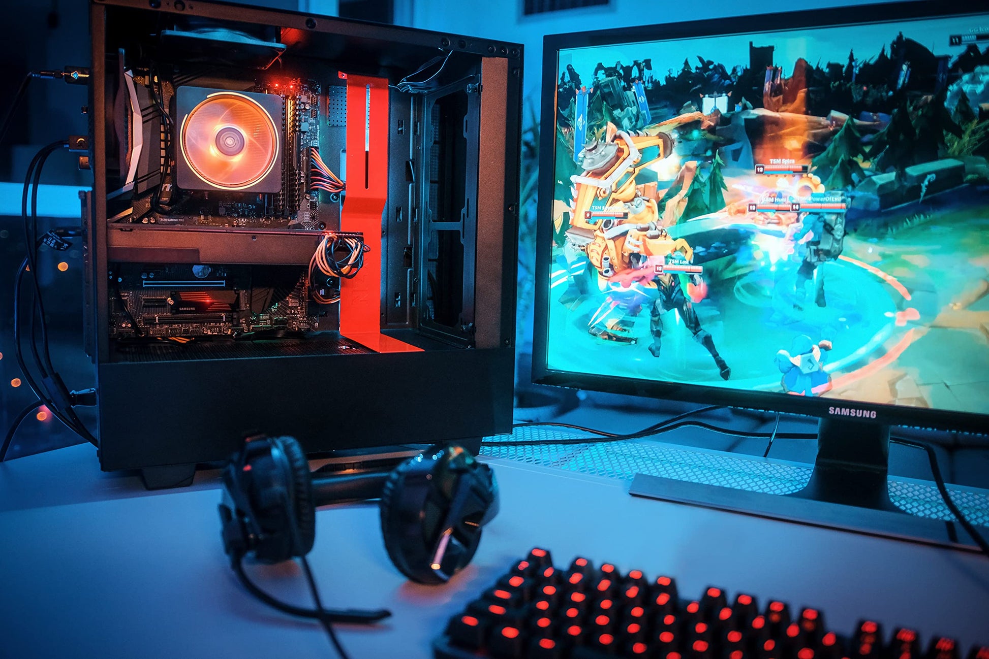 SSD Samsung 990 Pro Rojo con Disipador de Calor de 4 TB para Playstation 5