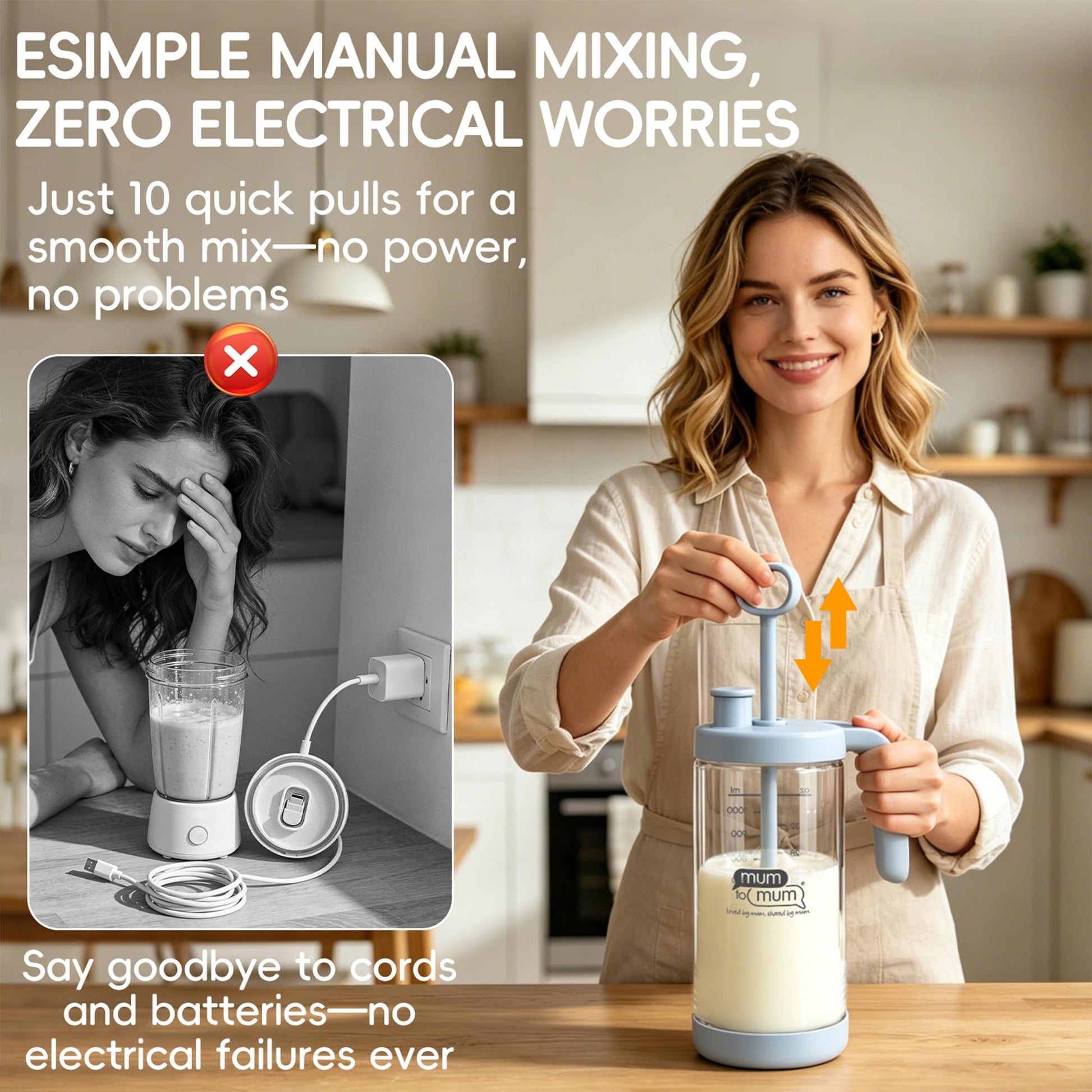 MUM TO MUM - Jarra de mezcla de vidrio de borosilicato de 32 onzas, jarra de leche materna de vidrio, recipiente de almacenamiento de leche, jarra de fórmula para bebé (verde claro)