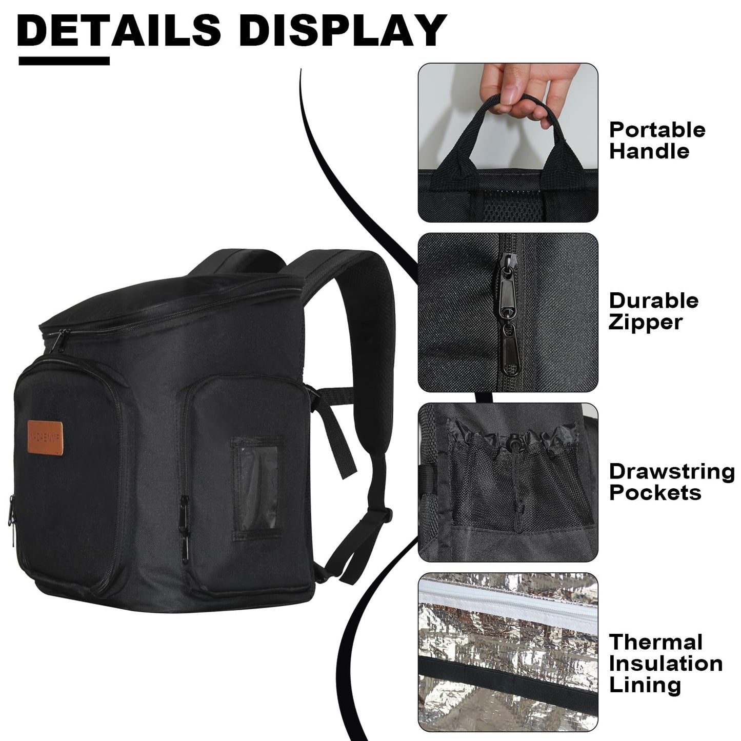 Bolsa de Viaje NADAENMF Negro Grande para Peluquería y Cosmetología