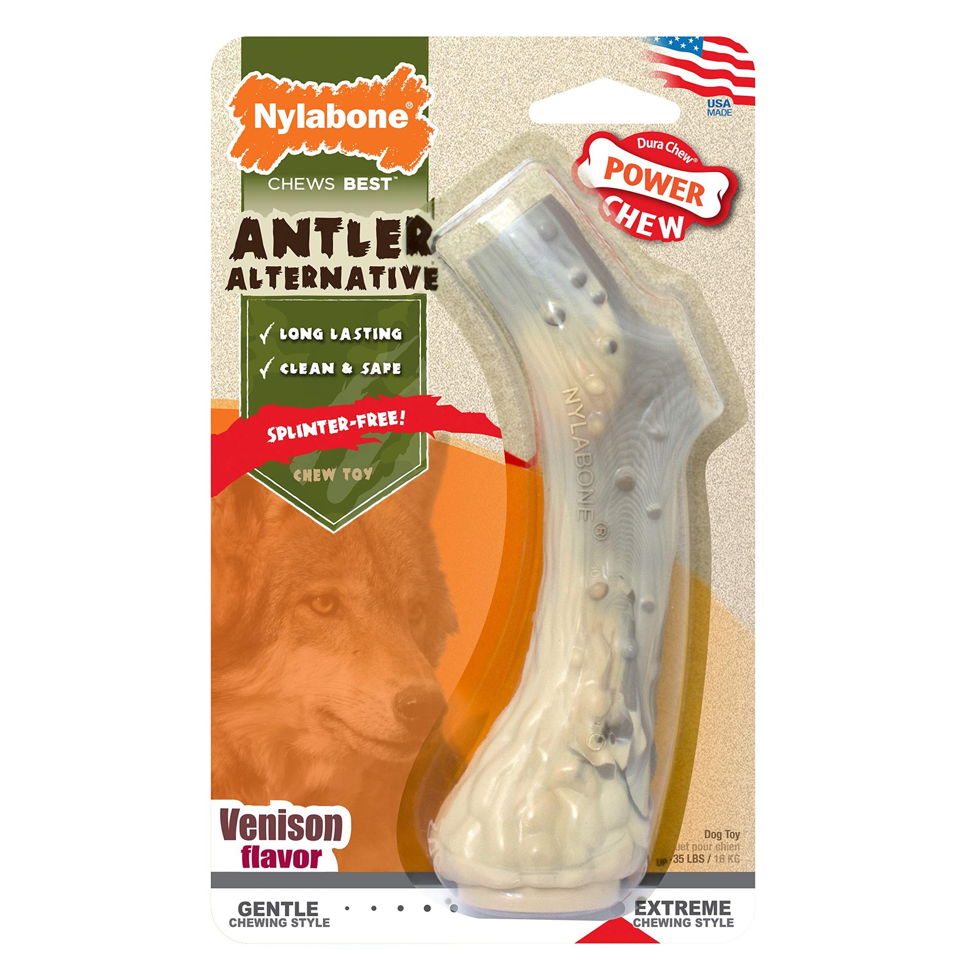 Juguete Power Chew Nylabone Antler