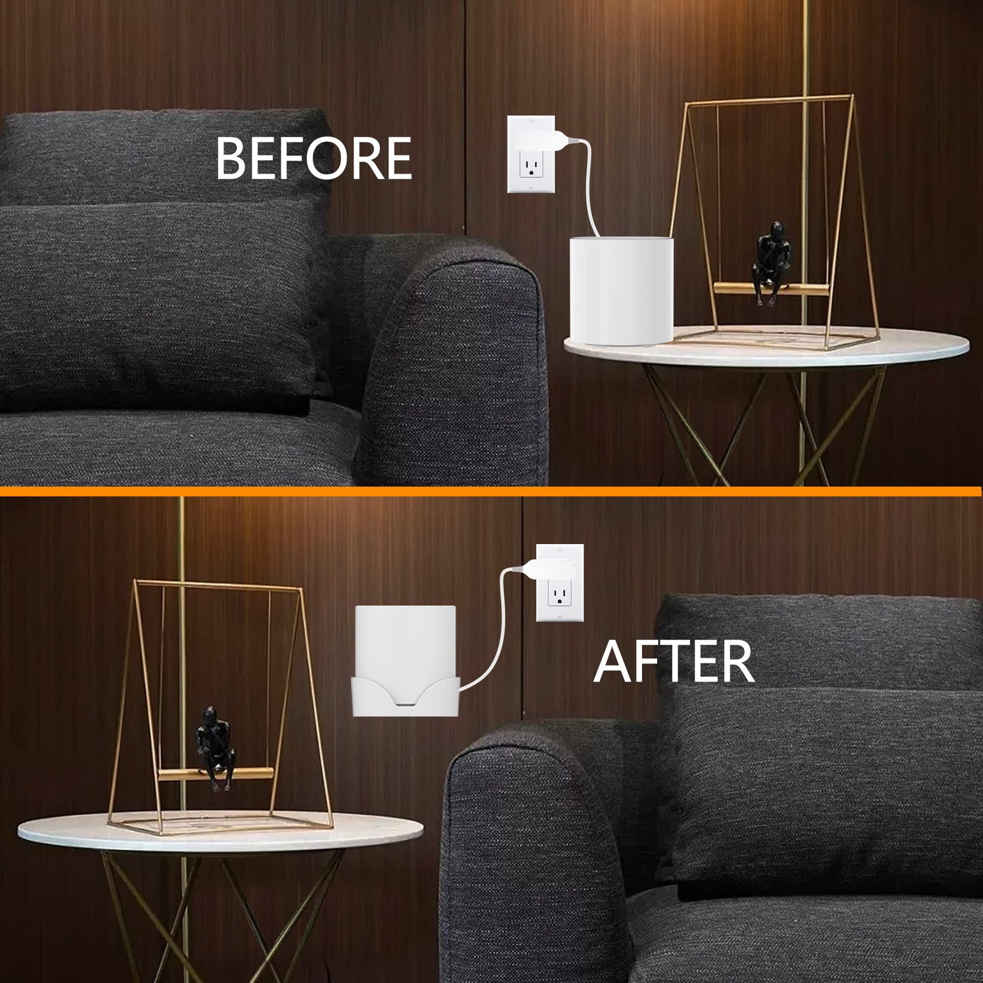 Bangcheer - Soporte de pared para TP-Link, Deco X20 X60 X50 X55 WiFi 6 soporte de pared con organizador de cables, sistema WiFi de malla para el hogar, soporte resistente que ahorra espacio TP-Link router soporte de pared (paquete de 2)