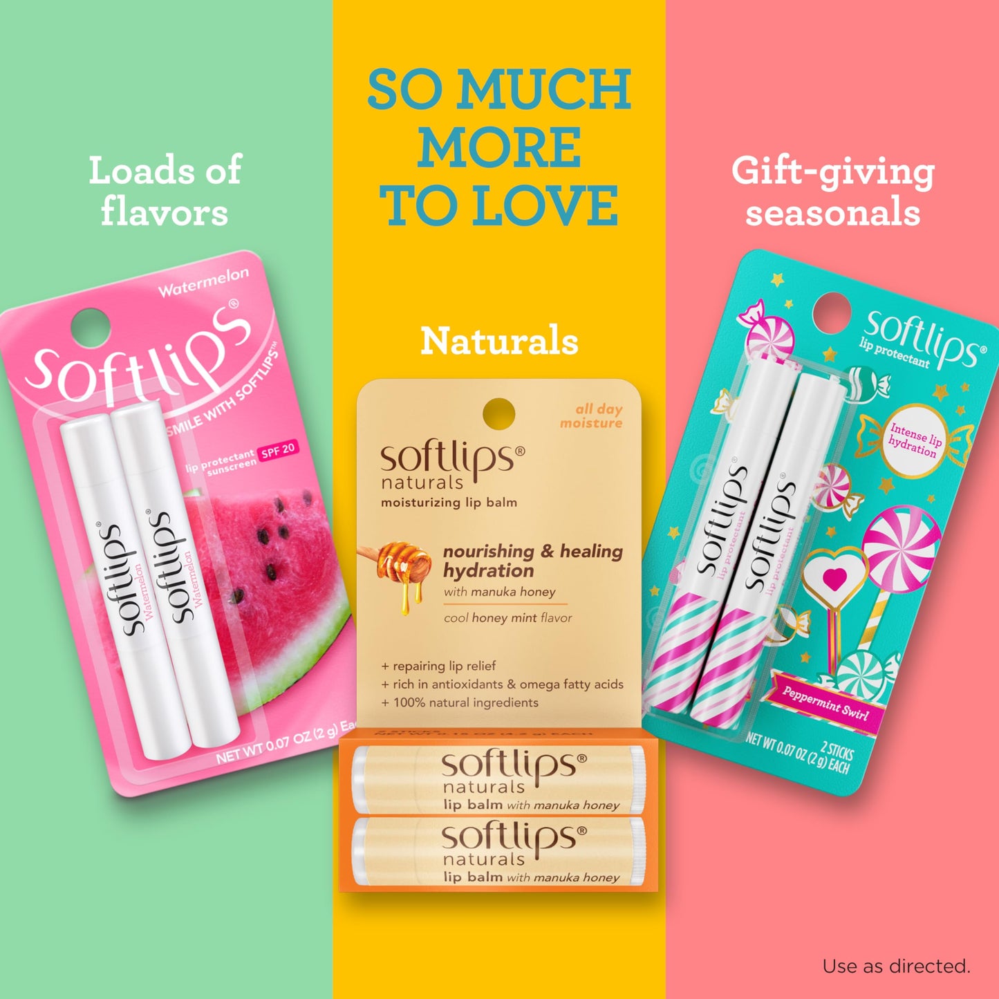 Bálsamo Labial Softlips SPF 20 Vainilla en Tubos de 0.07 oz en Paquete de 6
