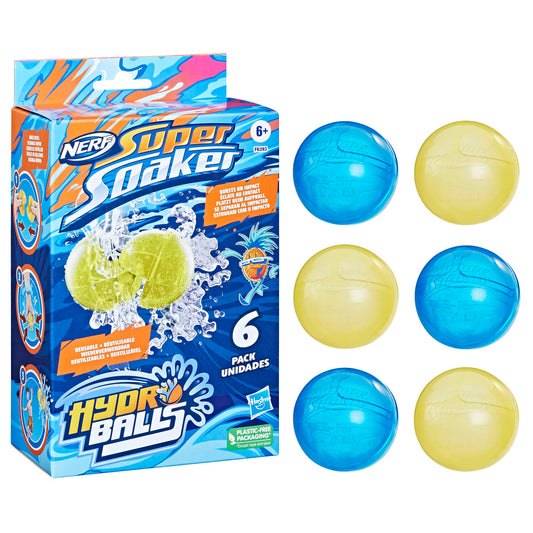 Juguete SUPERSOAKER Nerf Hydro Balls Azul Reutilizables para Niños