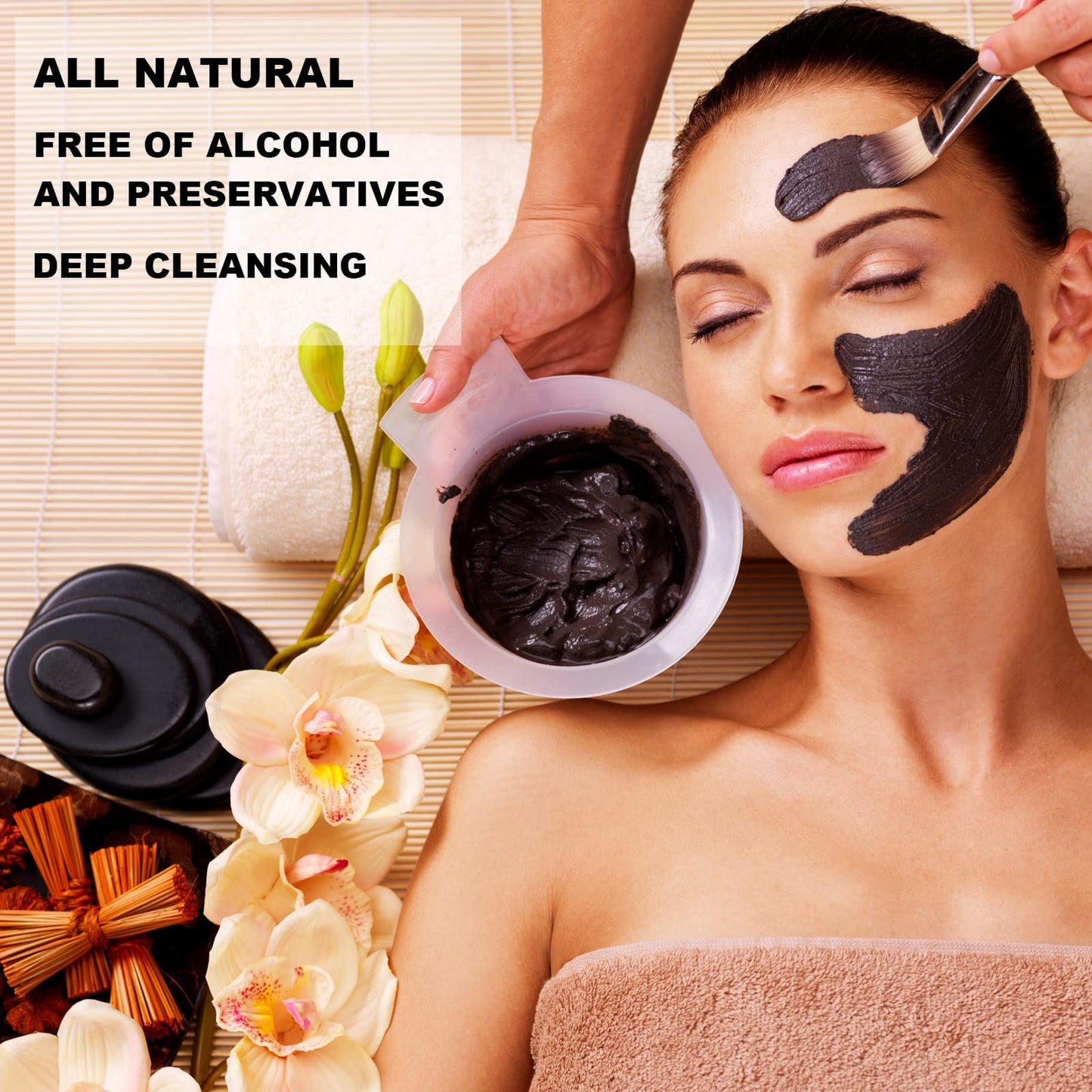 Elitzia- Cuidado de la piel Gel exfoliante de carbono Rejuvenecimiento de la piel Muñeca facial negra Crema de limpieza profunda de la piel 300ML ET