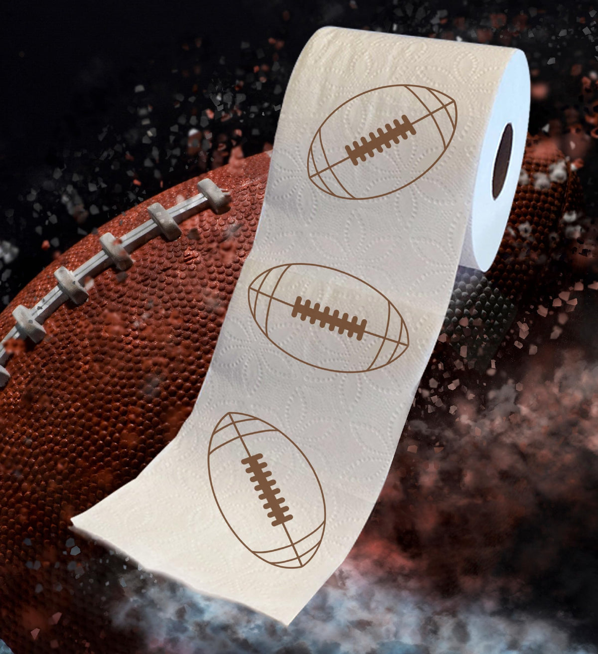 Rollo de Papel Higiénico Impreso TP Sports Games Fútbol Divertido para Adultos