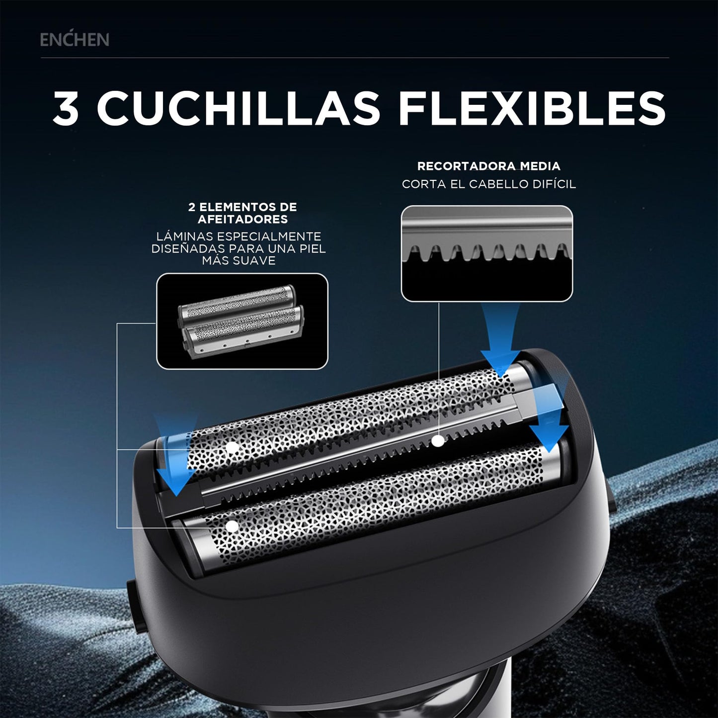 Afeitadora de láminas para hombres, Barba Cortadora Pelo 8500 Rpm