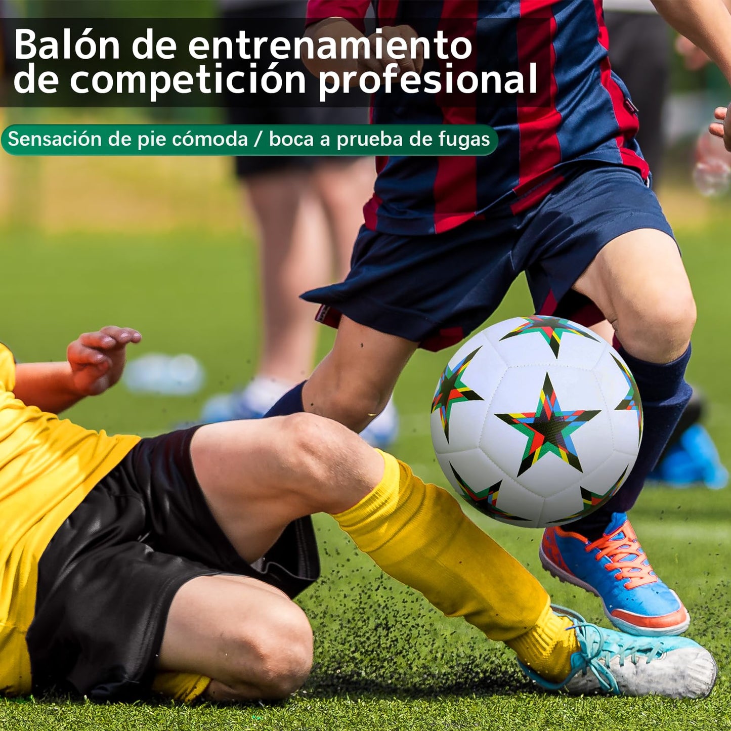 Balón de Fútbol ZYJXLY Estilo Copa del Mundo Número 5 para Entrenamiento y Competición