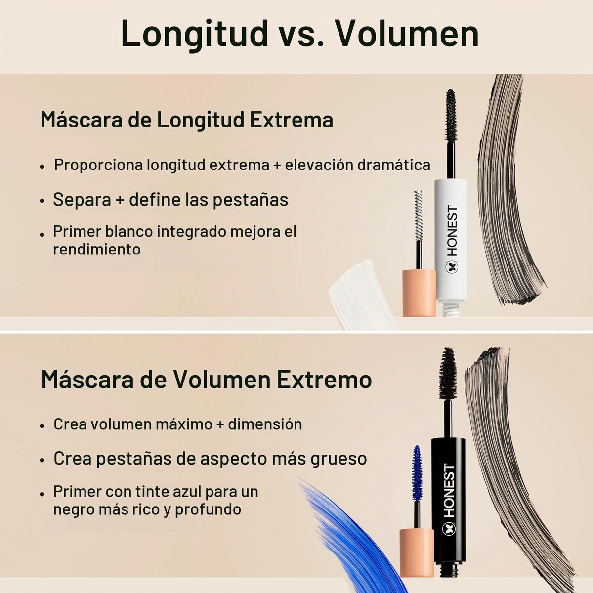 The Honest Company Extreme length mascara y primer, 0.20 Fl Oz, Negro