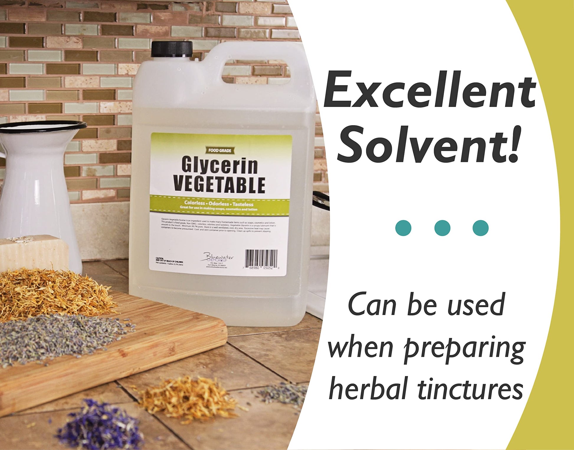 Vegetable Glycerin - 1 Gallon - All Natural, Kosher, USP Grade - Premium Quality Glycerin, Excellent Emollient Qualities, Amazing Skin and Hair Benefits, DIY beauty products