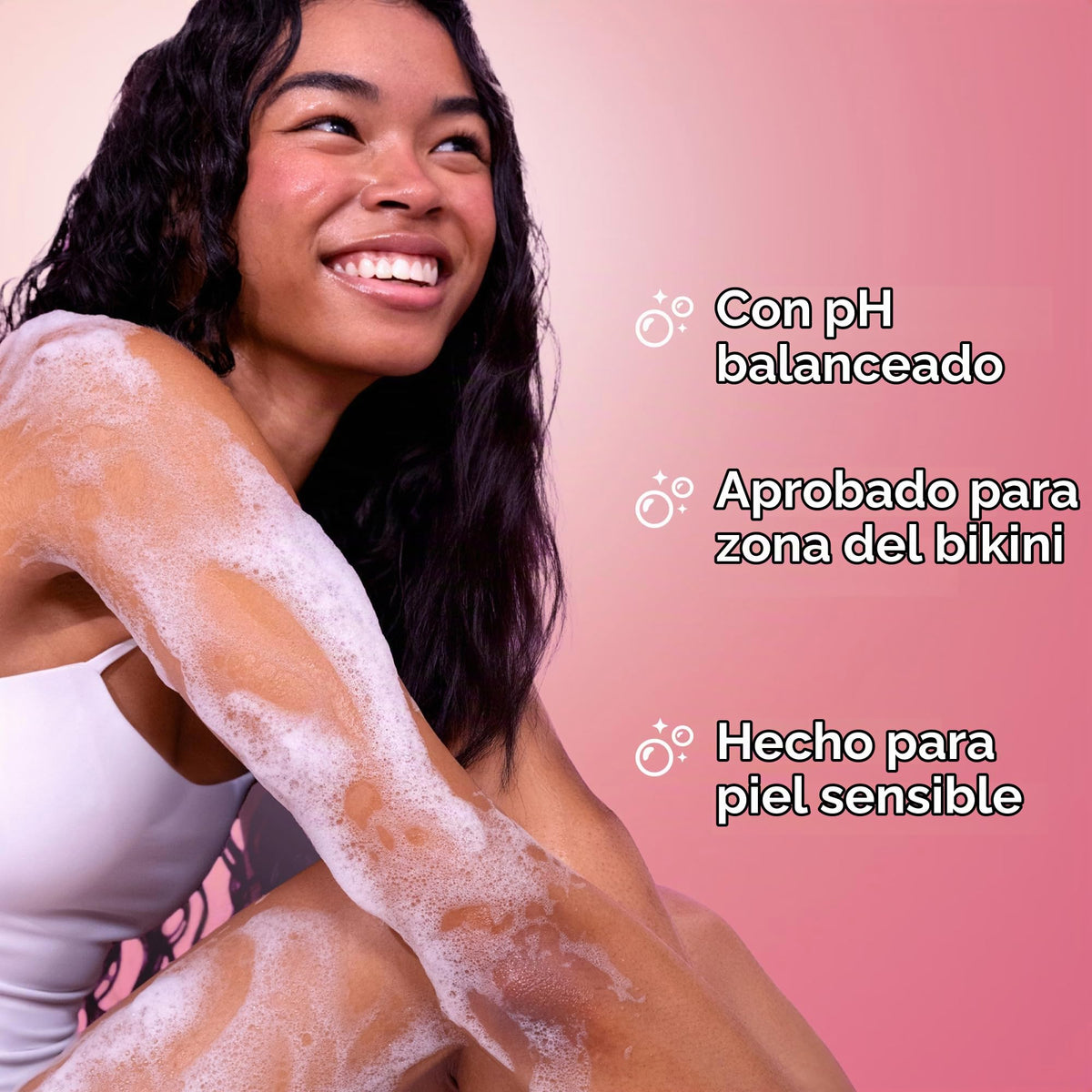 eos Shea Better - Gel de baño de cachemira, champán rosa, hidratante y nutritivo, fórmula de gel cremoso equilibrado de pH, libre de parabenos ni ftalatos, piel sensible, 16 onzas líquidas