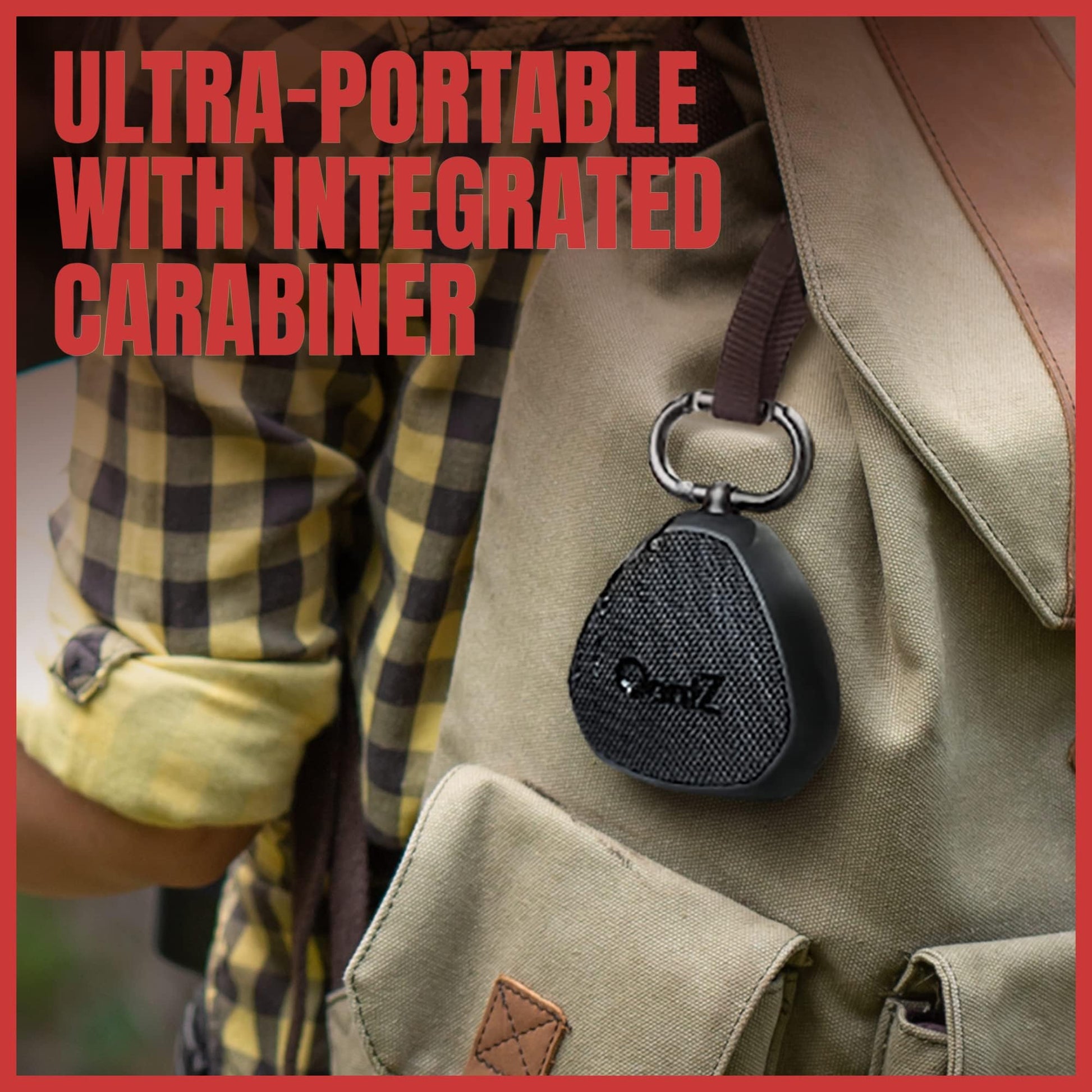 OontZ - Altavoz Bluetooth inalámbrico portátil con mosquetón, 12 W IPX7 Impermeable al Aire última intervensión