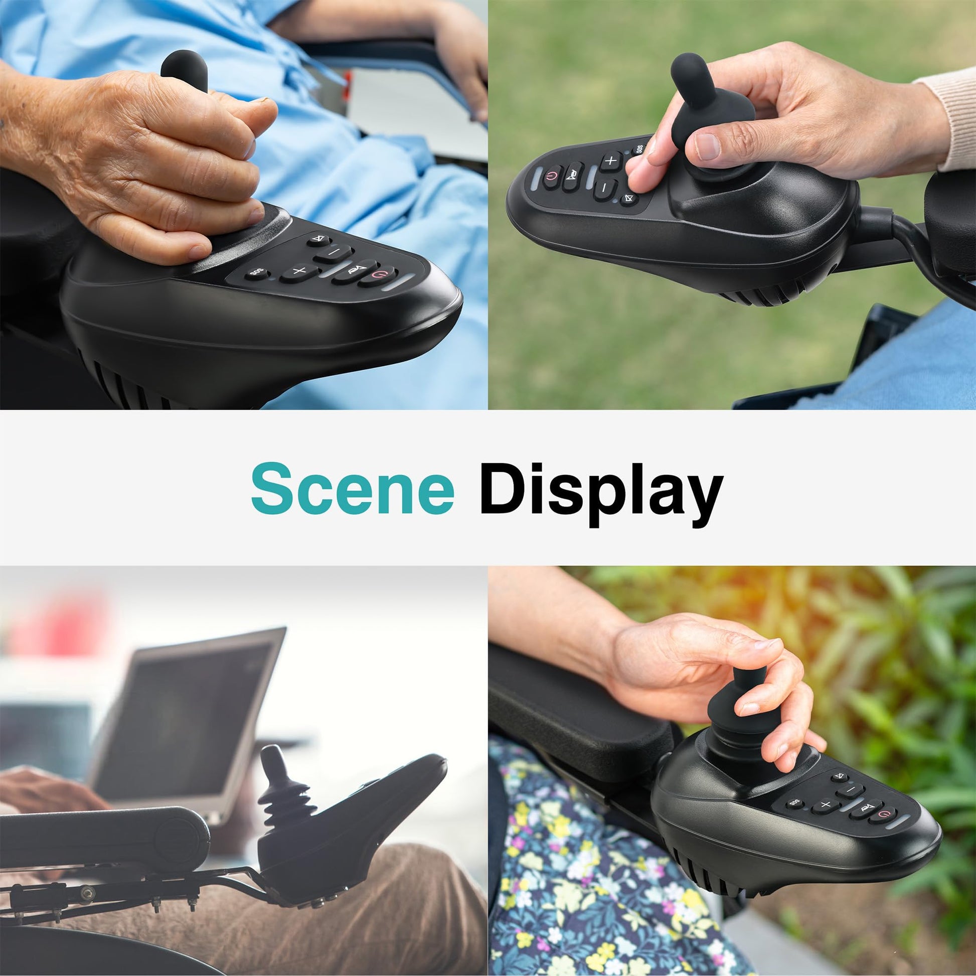 Goldseason Paquete De 2 Joysticks Para Silla De Ruedas, Tapa De Botón Para Scooter De Movilidad, Accesorios Para Silla De Ruedas Eléctrica, Color Negro