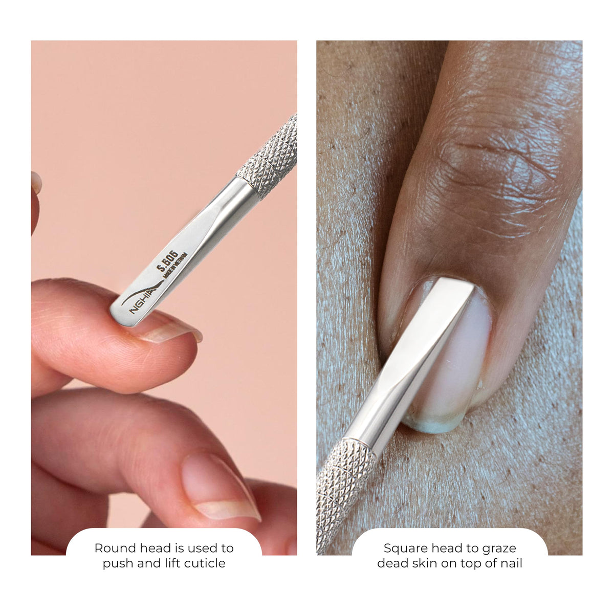 Professional Stainless Steel Duluxe Cuticle Pusher S-505 by Nghia