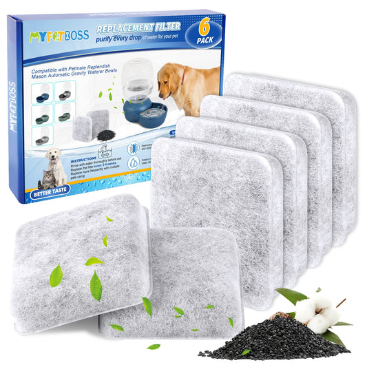 Filtro de Agua MyfatBOSS Compatible con Petmate Replendish Mason Automático para Gatos y Perros