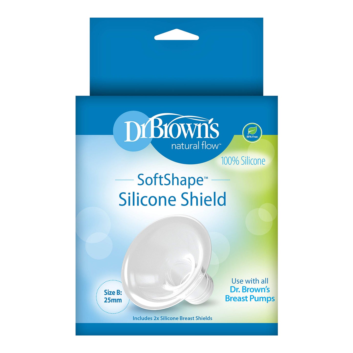 Protectores de Silicona Dr. Brown's Transparente Tamaño B sin BPA para Bombas de Pecho Manuales y Eléctricos