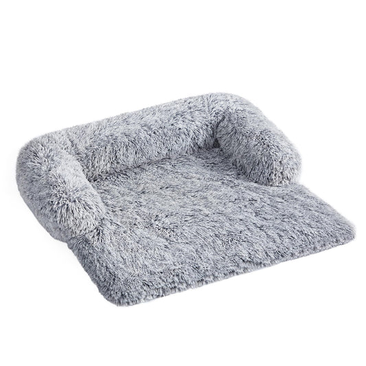 Feandrea Cama para Perros, Funda Protectora para Sofá, 80 x 75 x 16 cm, Tela de Felpa, M, para Perros Pequeños y Medianos,Gris Ombré MPGW221G01