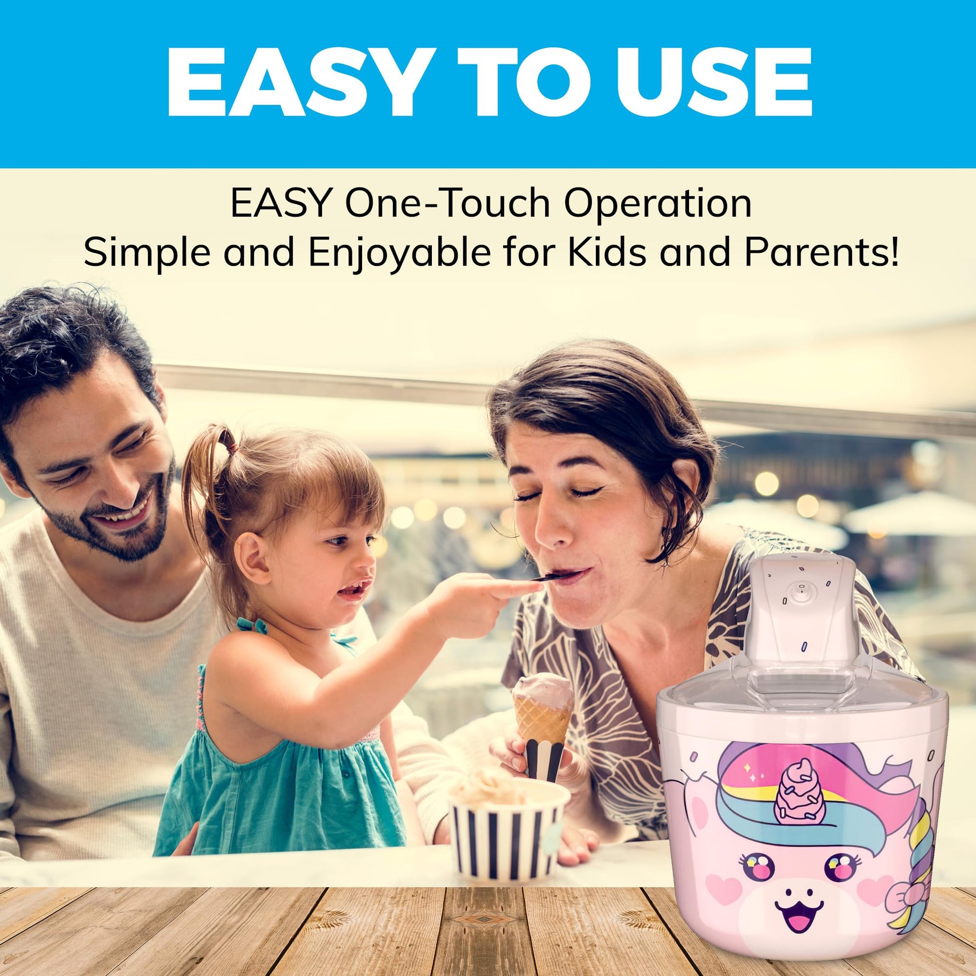 Máquina eléctrica de helado de unicornio de 1.2 cuartos para niños, la mejor máquina de helado de encimera para servicio suave casero, sorbete, gelatina, yogur congelado, postres divertidos y fáciles