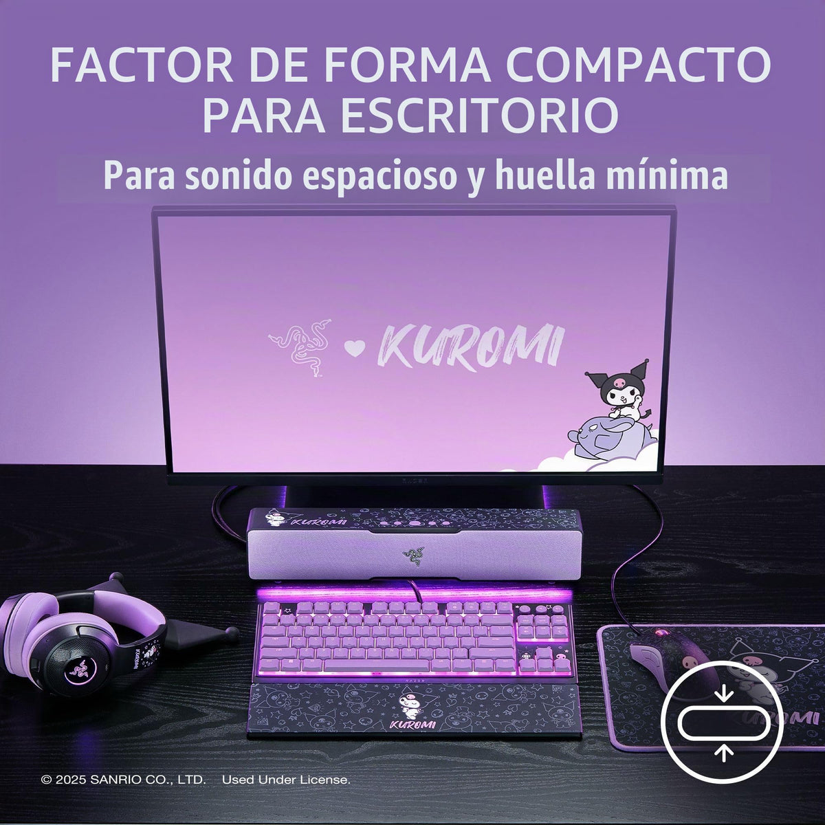 Barra de Sonido Razer Leviathan V2 X Kuromi Edition
