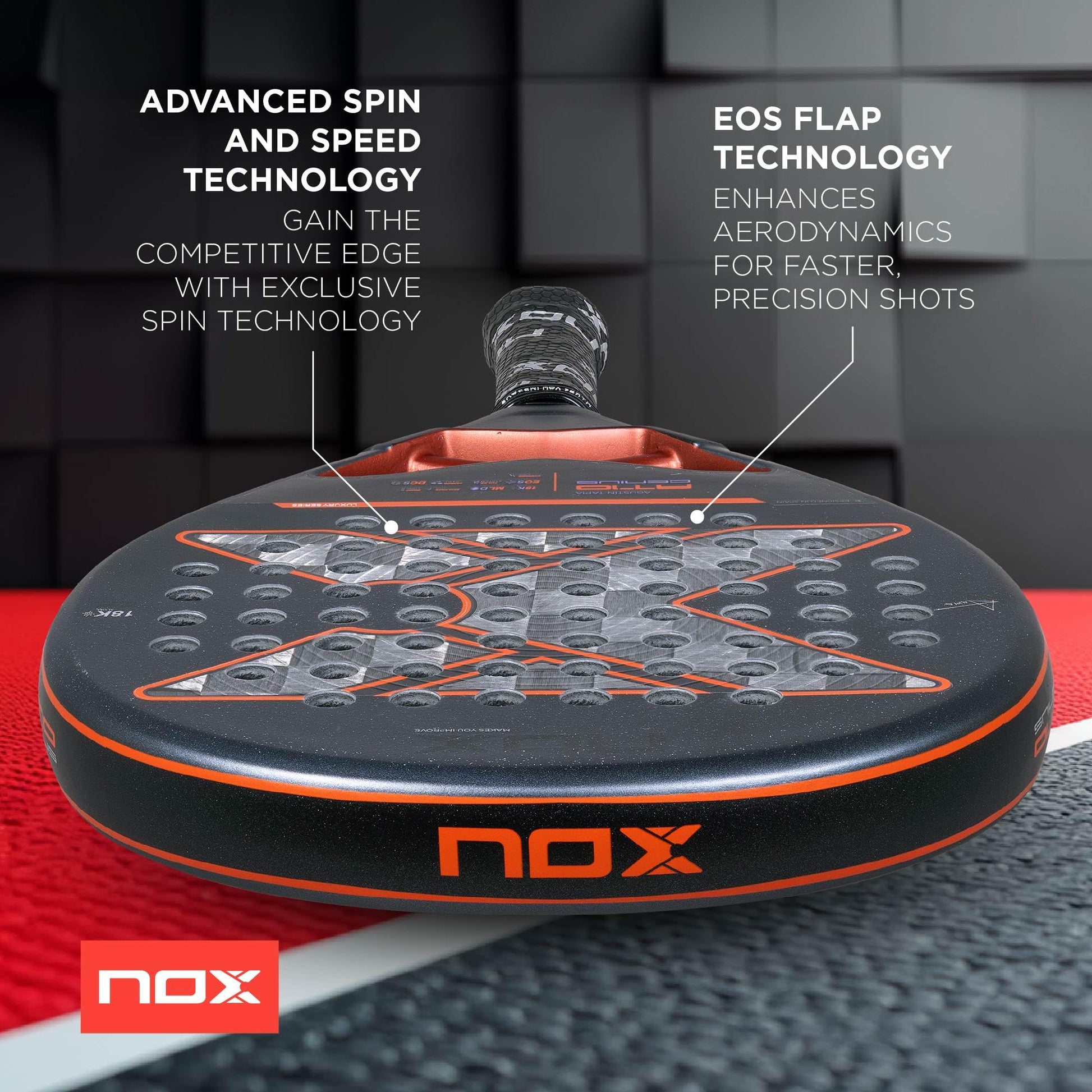 Pala de Pádel NOX AT10 Genius 18K Roja 2025