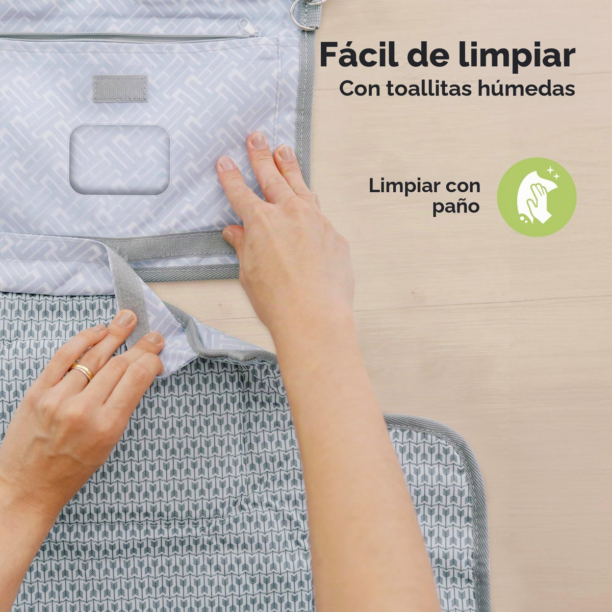 (Gray Mod) - Baby Nappy Changing Pad - Portable Waterproof Nappy Changing Mat - Folding Nappy Changing Station - Travel Nappy Change Pads - Changing Clutch - Detachable Stroller Hooks - Baby Gift (Grey Mod)