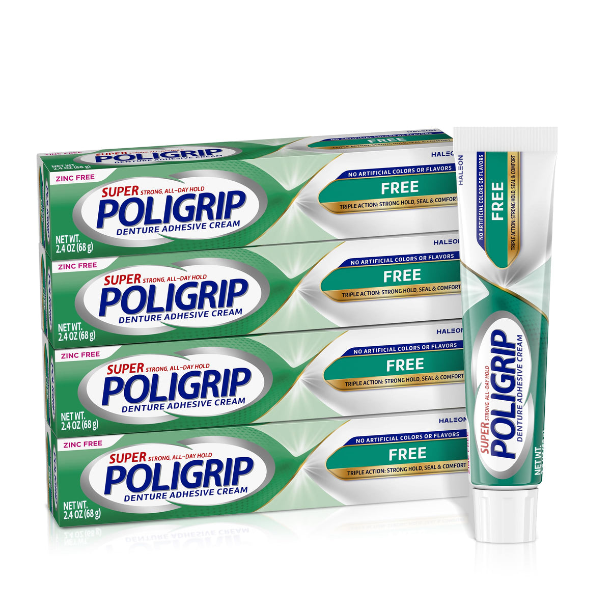 Crema Adhesiva para Dentaduras Super Poligrip Fórmula Original Sin Zinc