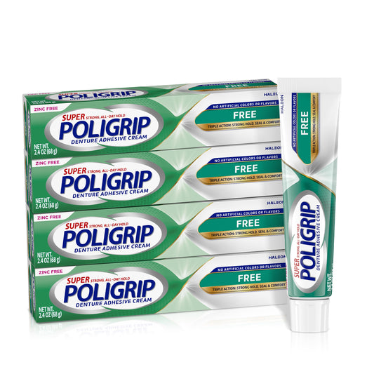Crema Adhesiva para Dentaduras Super Poligrip Fórmula Original Sin Zinc