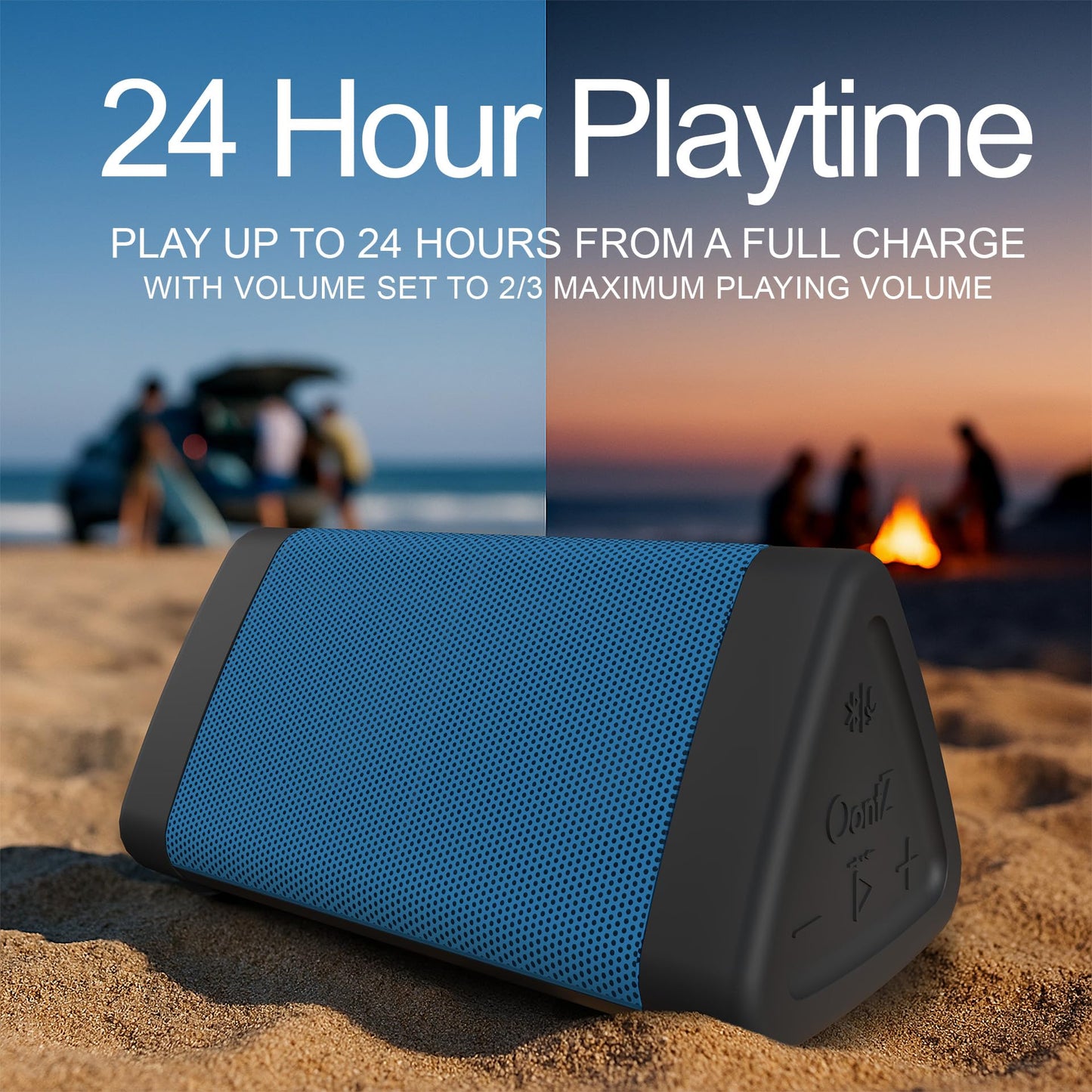 Cambridge Soundworks OontZ Angle 3 Next Generation Ultra Portable Wireless Bluetooth Speaker : Louder Volume 10W+, More Bass, Water Resistant, Perfect Speaker for Golf, Beach, Shower & Home (Blue)