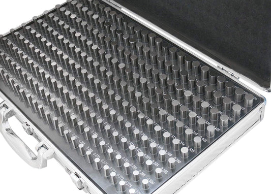 Juego de Calibradores de Clavijas de Acero Accusize Industrial Tools 0.251-0.500 Pulgadas Menos Clase Zz con Caja de Aluminio Confiable