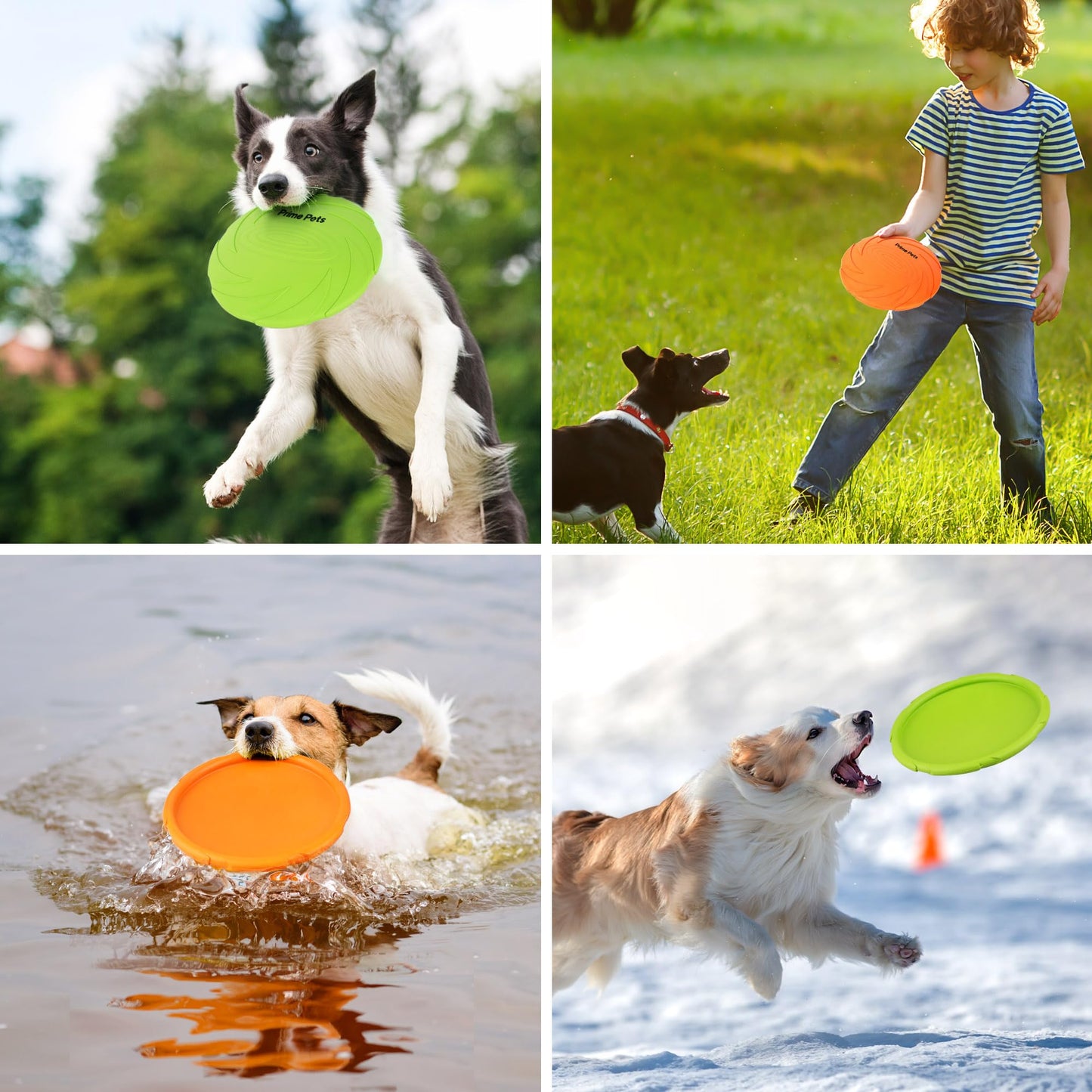 Juguete Frisbee PrimePets Blanco para Perros