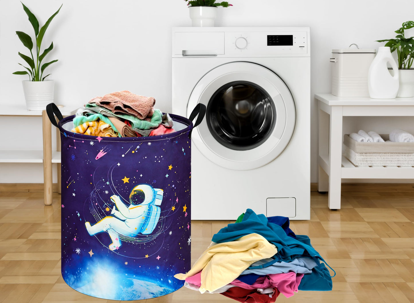 ACMUUNI Cesta de ropa con asas para niños, niñas, sala de juguetes, dormitorio, guardería, hogar, cesta de regalo