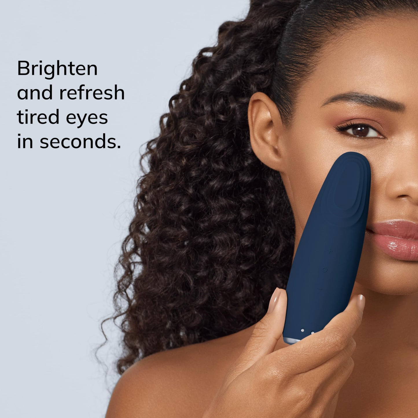 GESKE | SmartAppGuided™ Warm & Cool Eye Energizer | 6 en 1 | Masajeador de ojos | Masajeador anti ojeras | Eliminar bolsas y párpados caídos | Masaje ocular eléctrico