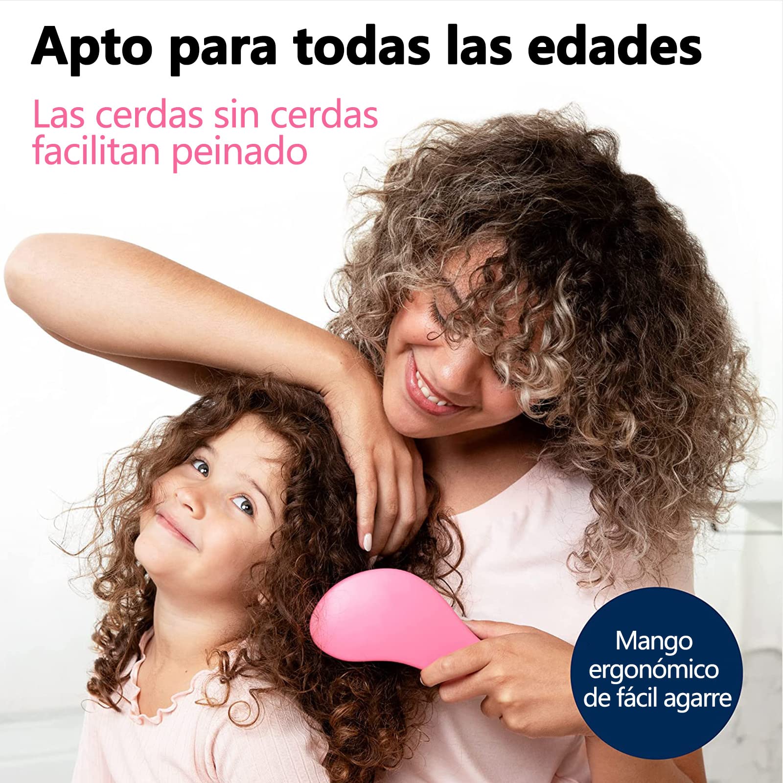 MITEGELO Antiestático Cepillo para Cabello, Detangling Brush,Favorece Crecimiento del Cabello, Evita Encrespamiento, en Húmedo y en Seco, Peina Cabello, Apto para Todo Tipo de Cabellos.(Azul)