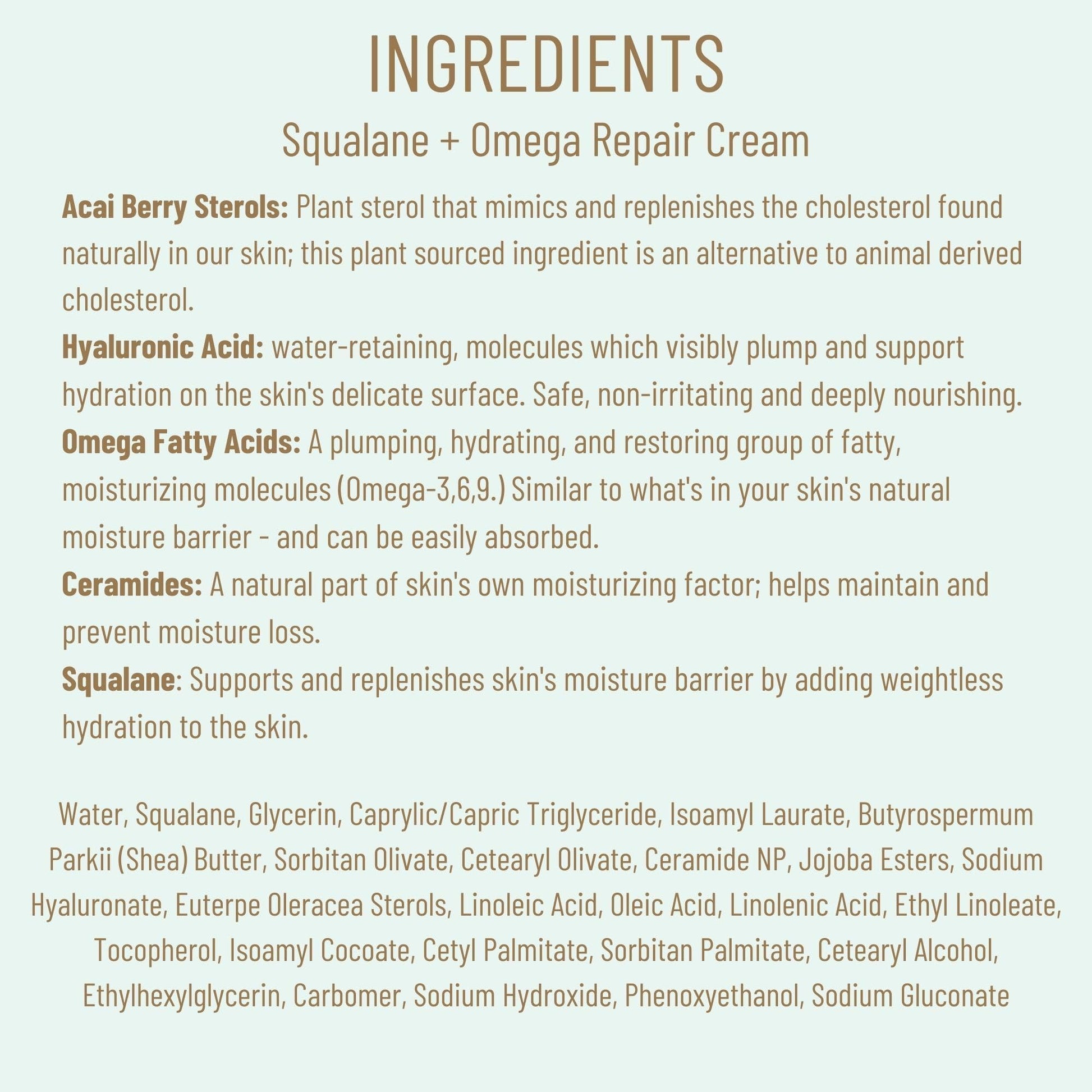 Biossance Squalane + Omega - Crema de reparación (50 ml)