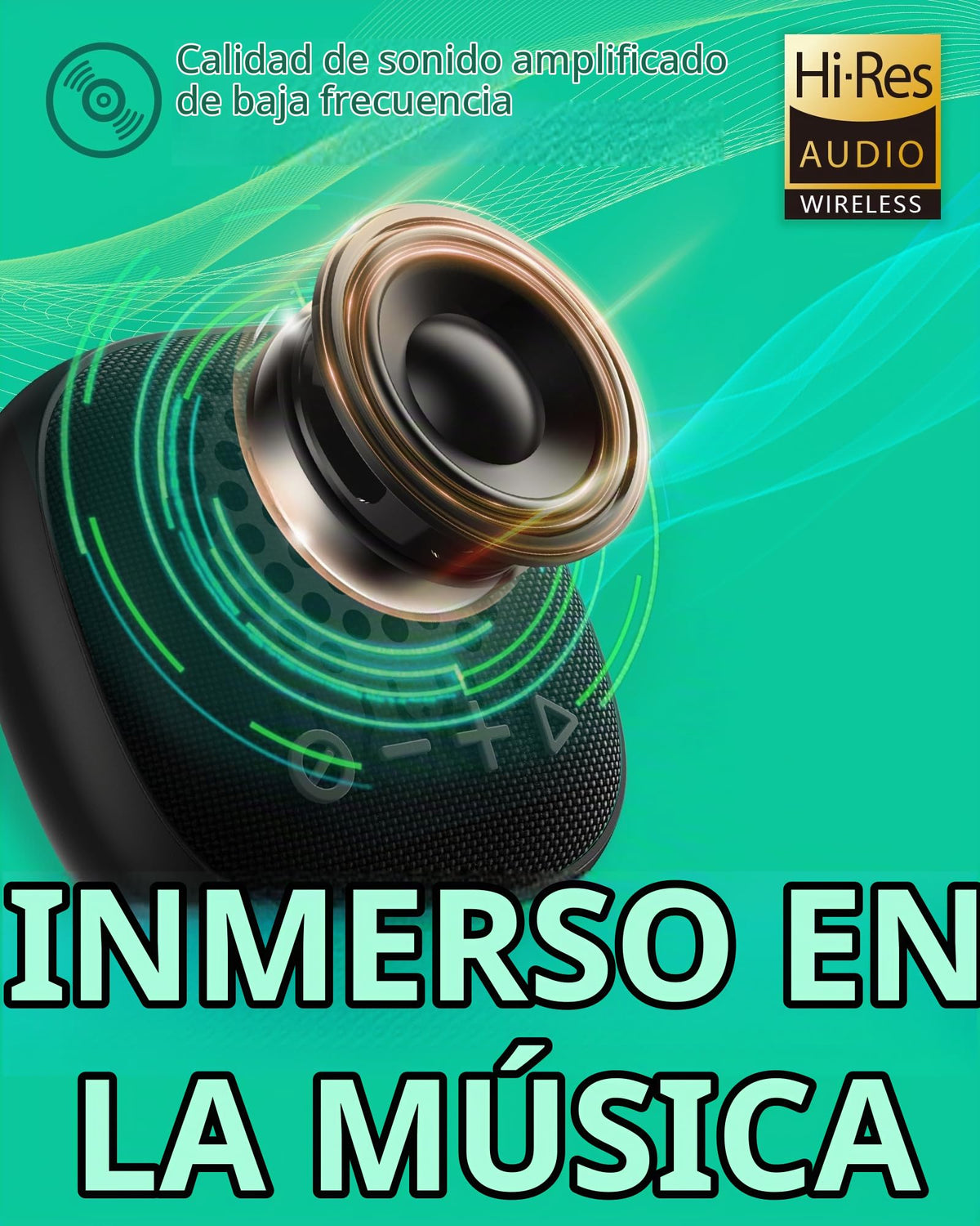 Altavoz Inalámbrico ONES MusPlay Negro 2 en 1 Portátil Compacto Inteligente