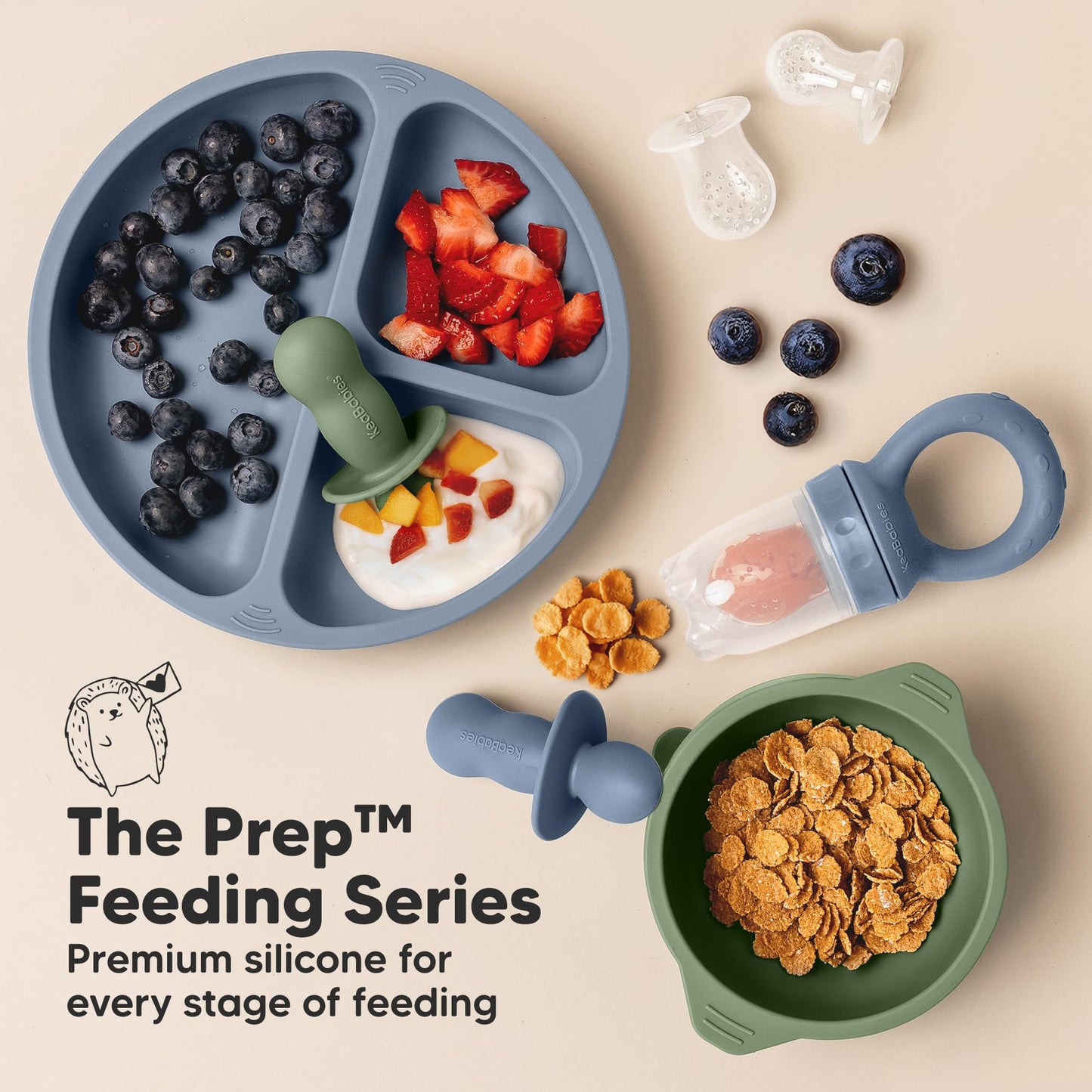 Lil'Prep - Pack de 2 comederos para bebé