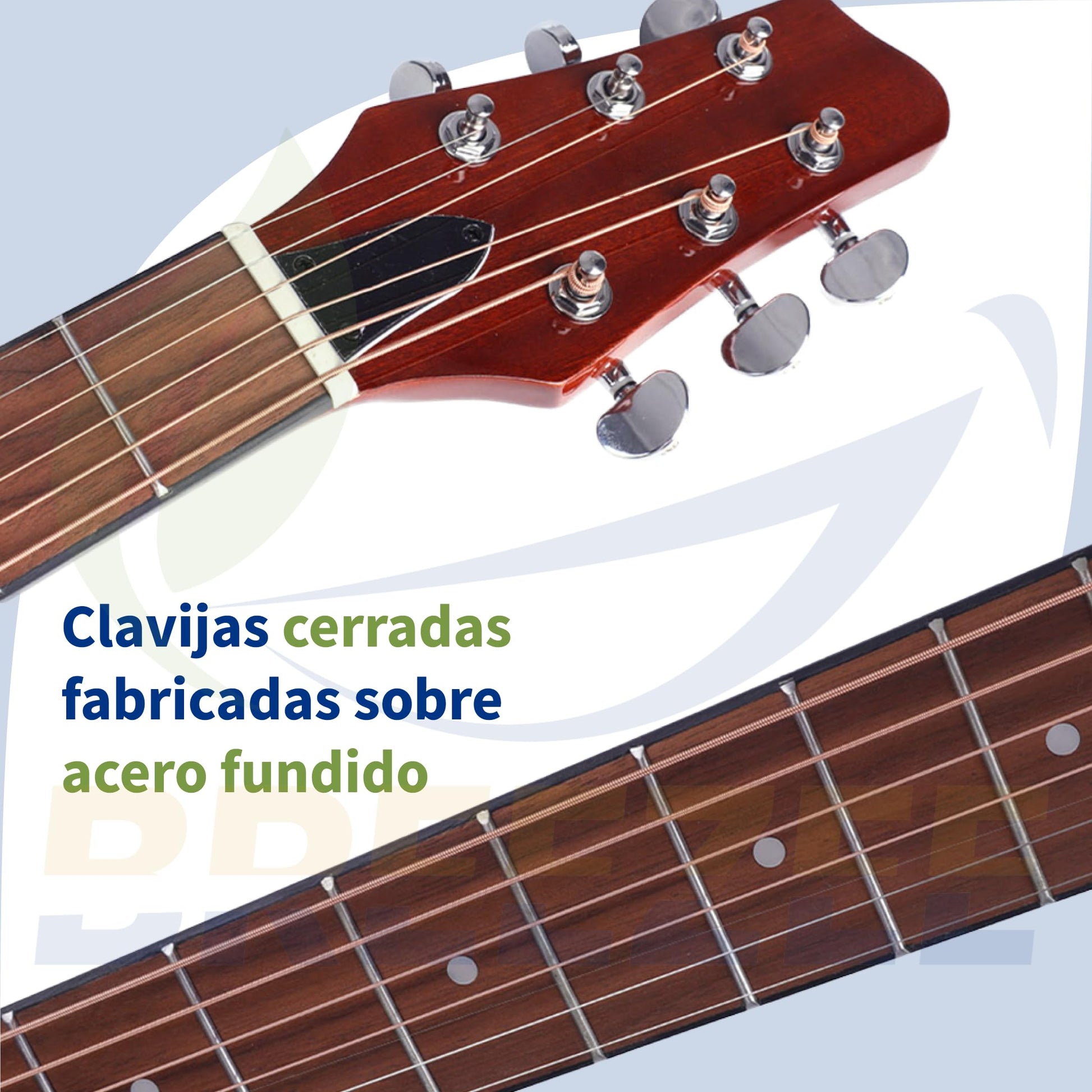 BREEZEE Guitarra ElectroAcústica Redonda de 41”, Incluye Accesorios, Diseñada sobre Fibra de Carbono y Abeto, Pastilla de 2 Bandas, Transmisión de Sonido Natural, Barnizado de Alto Brillo, Moderno