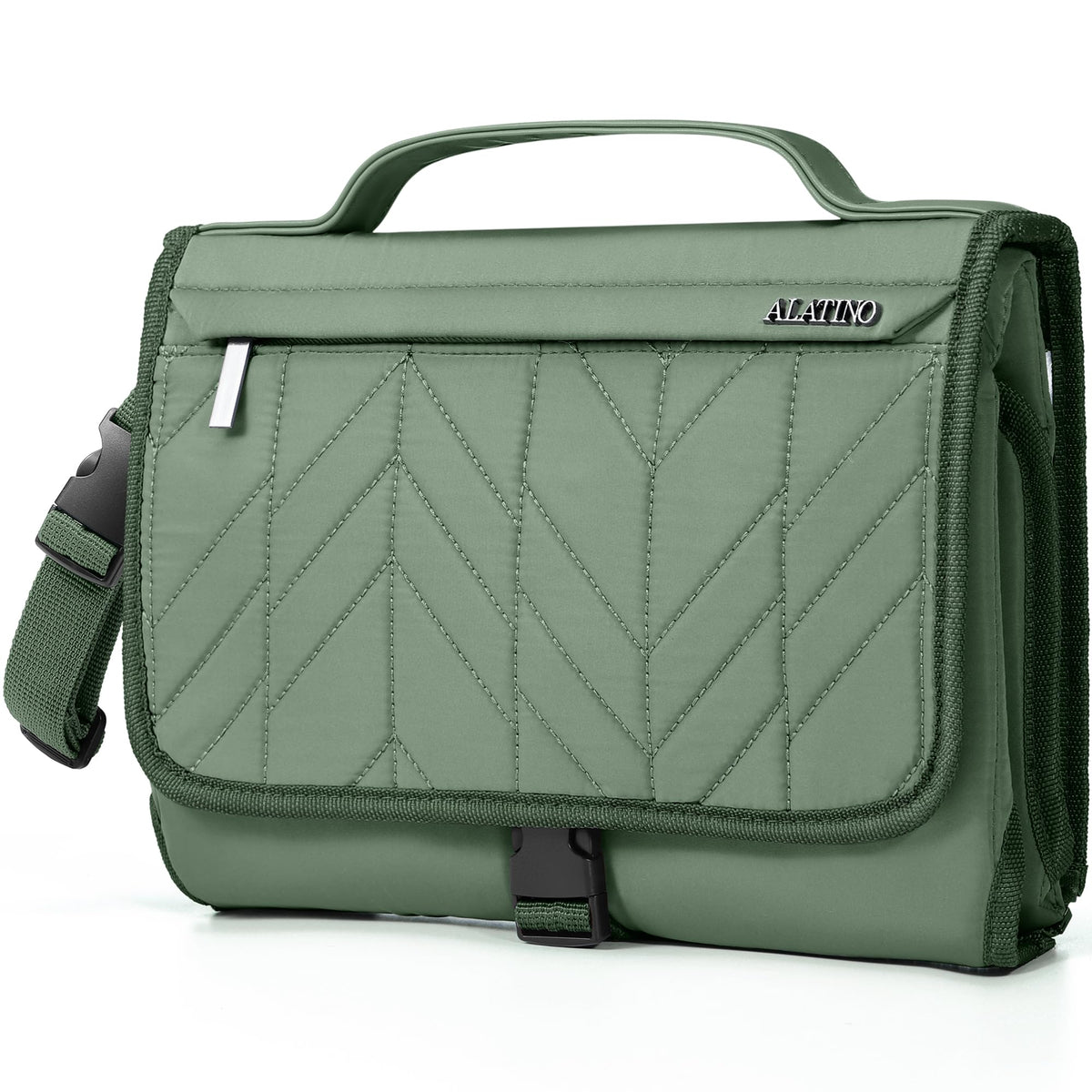 Alatino - Cambiador portátil de pañales, impermeable, grande, 24 x 21