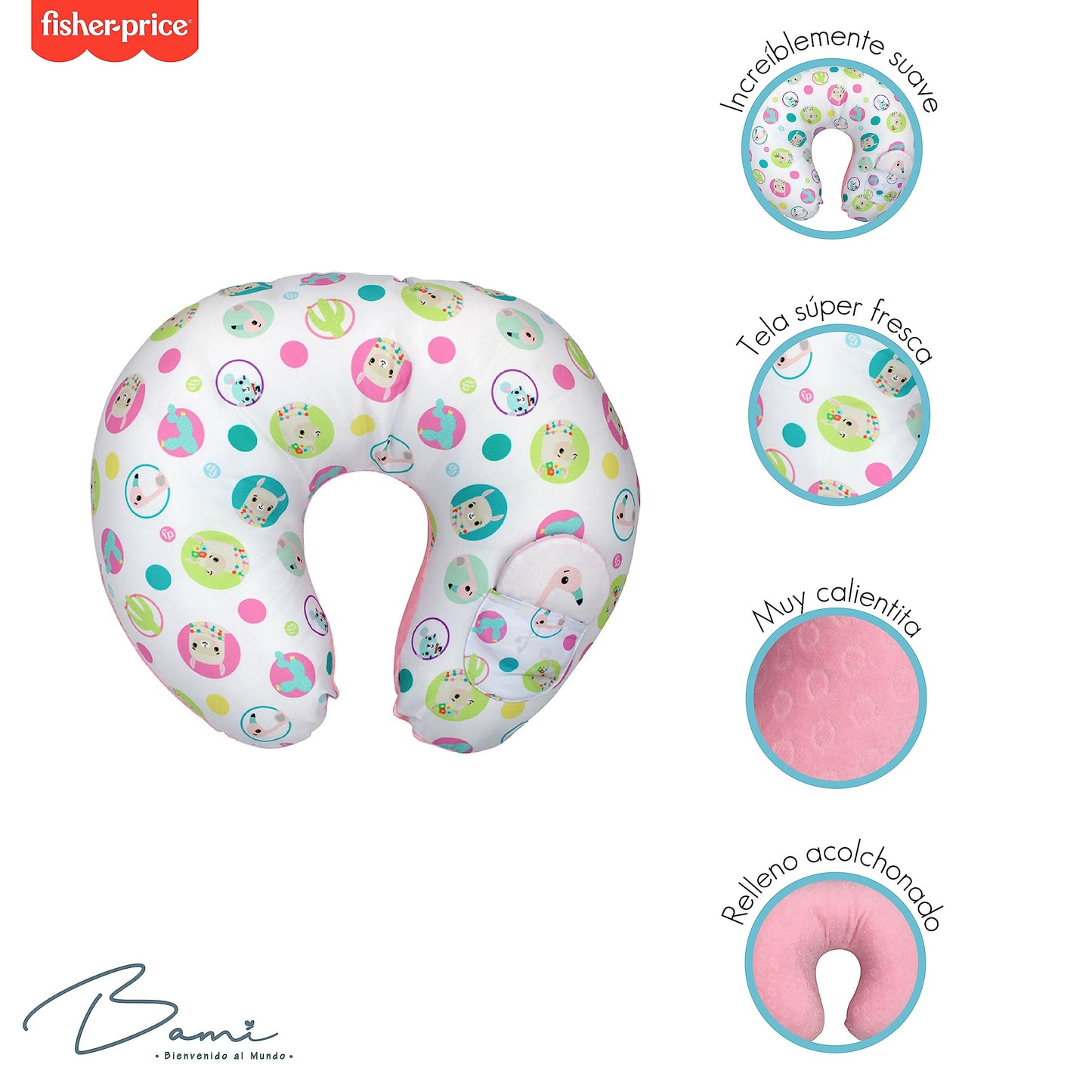 BAMI Fisher Price - Almohada DE Lactancia - Rosa