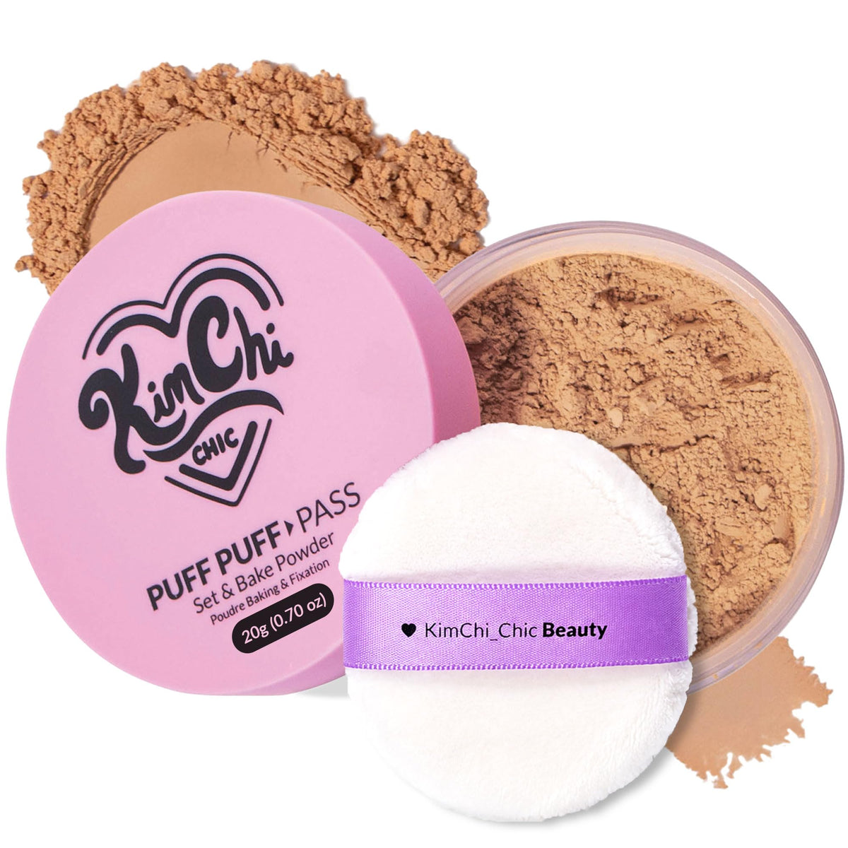 KimChiChic Beauty Puff Pass Set & Hornear Suelto Ajuste en Polvo Maquillaje