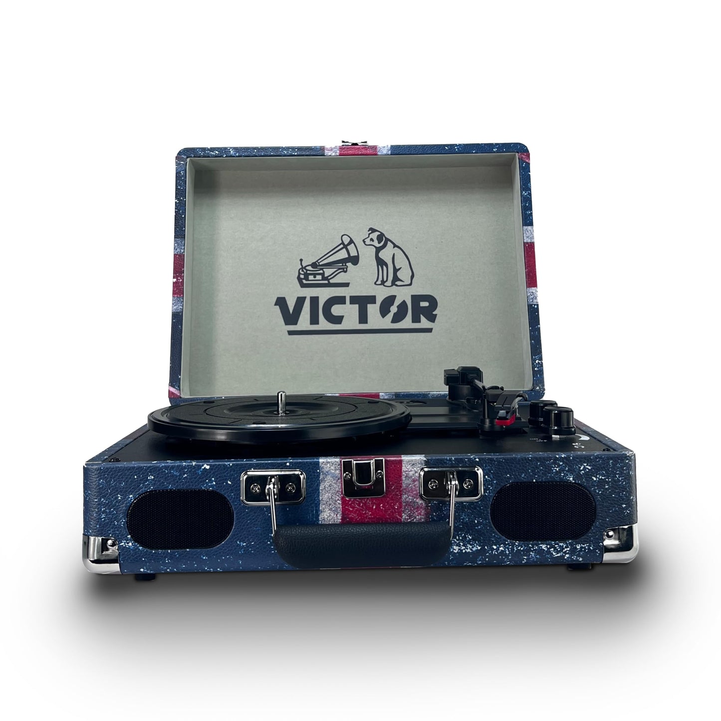Tocadiscos para discos de vinilo, entrada y salida Bluetooth, veliz inalámbrica de 3 velocidades, reproductor de grabación portátil, fonógrafo con altavoces estéreo duales integrados, recargables, RCA