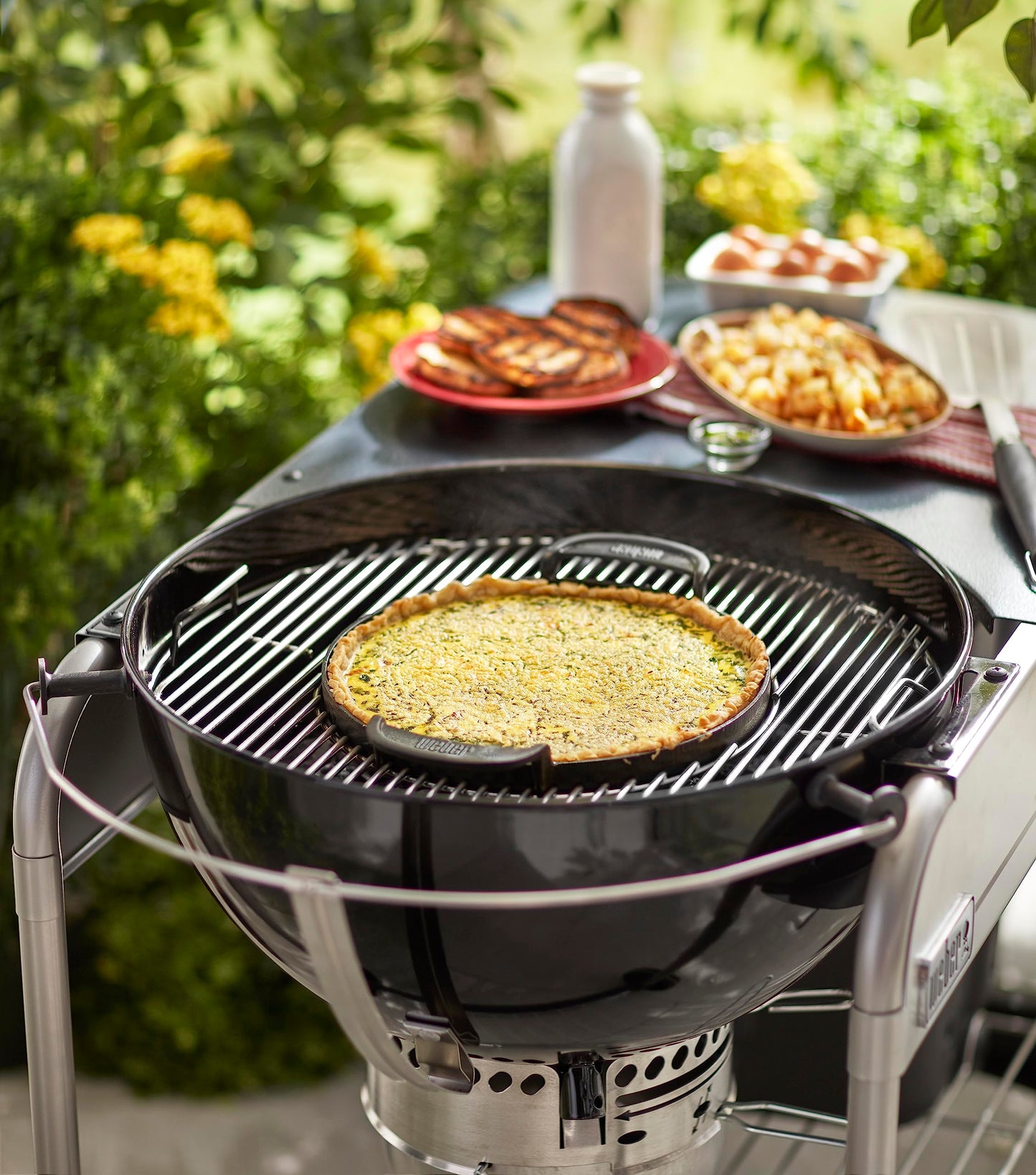 Plancha de Hierro Forjado Weber Porcelanizado 30.5 cm