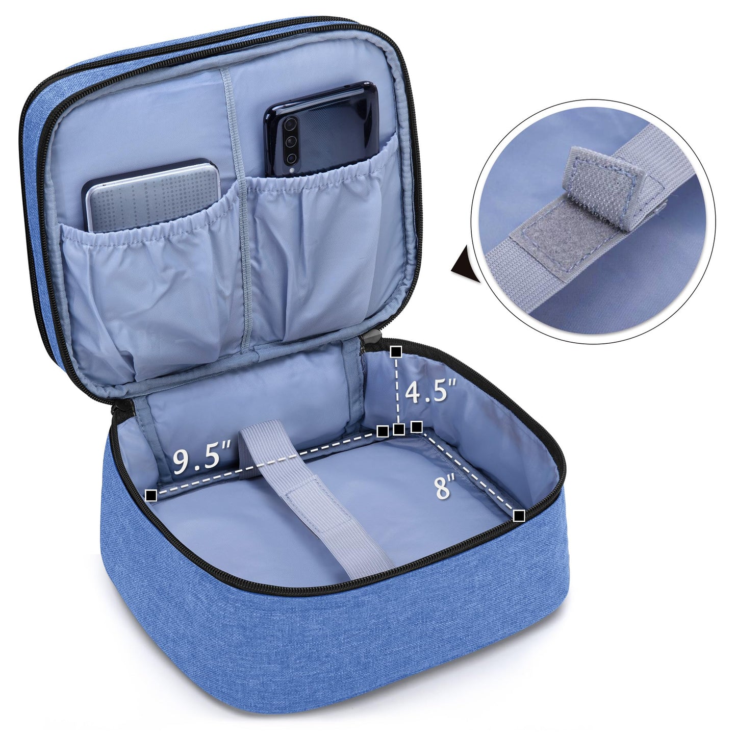 LUXJA Bolsa de transporte compatible con DR.J Mini proyector, azul