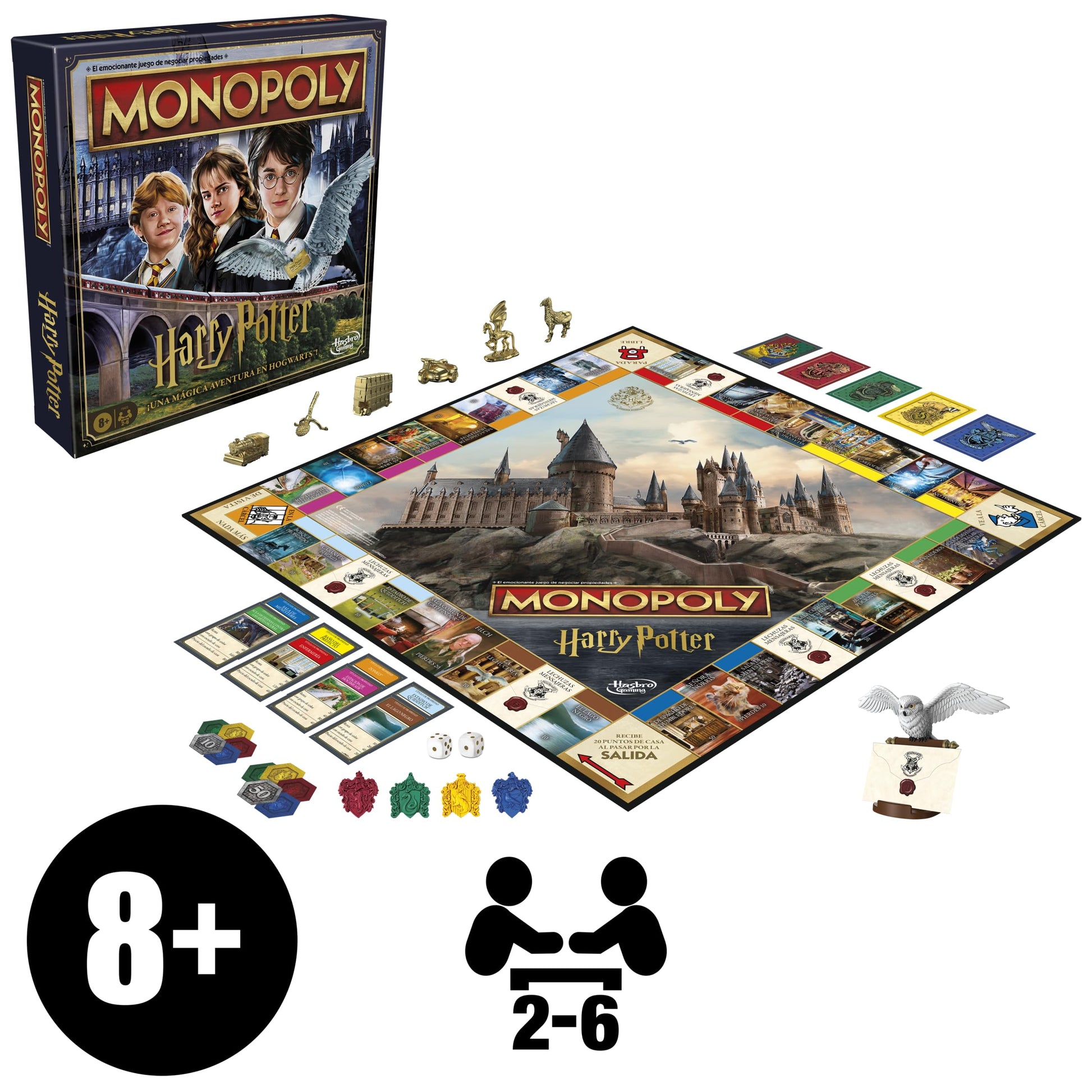 Juego de Mesa Monopoly Hasbro Gaming Harry Potter multijugador para 8 años en adelante