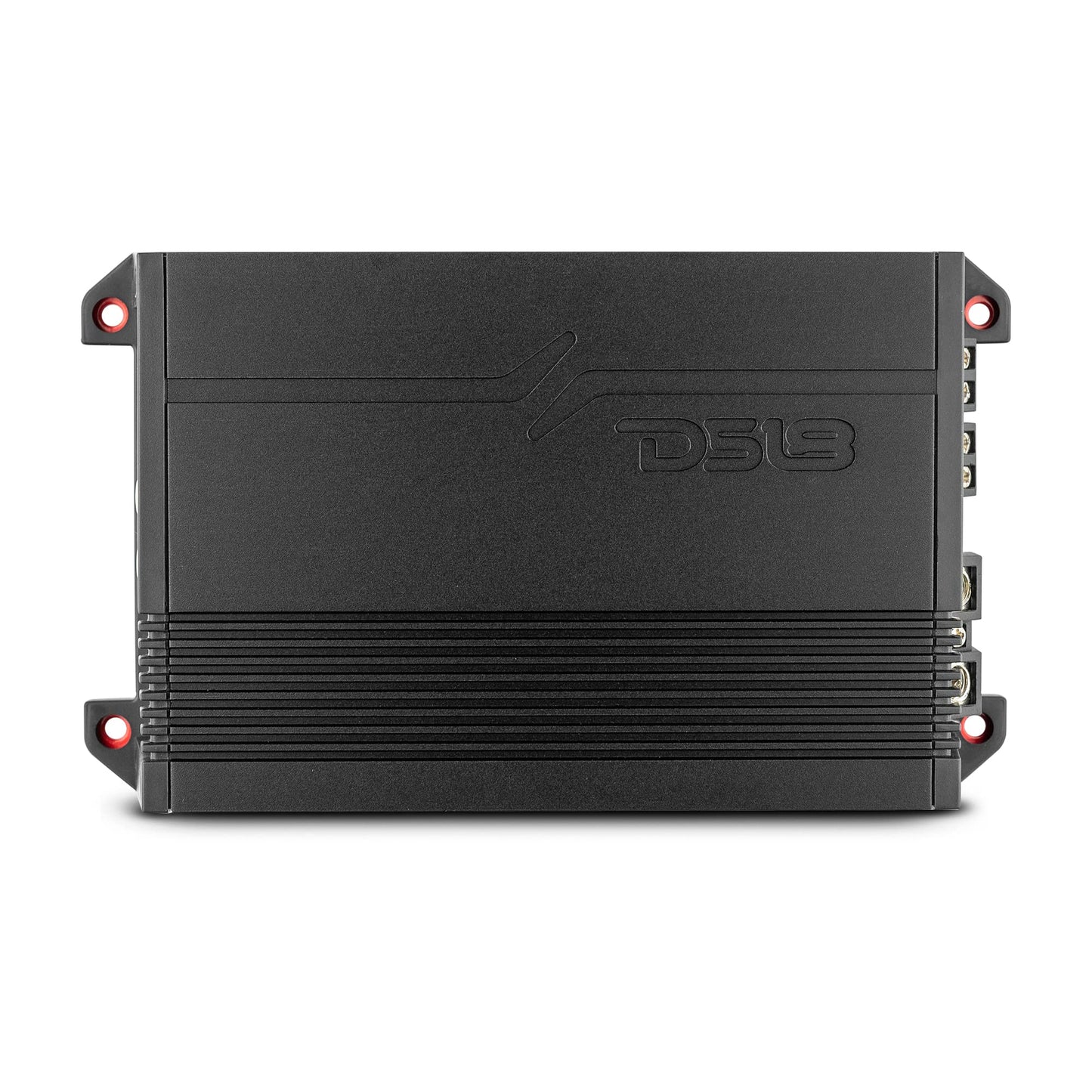 Amplificador de Coche DS18 Gen-X Rojo Clase D 4 Canales Compacto 1000 Vatios 2/4 Ohmios Estable y Puenteable
