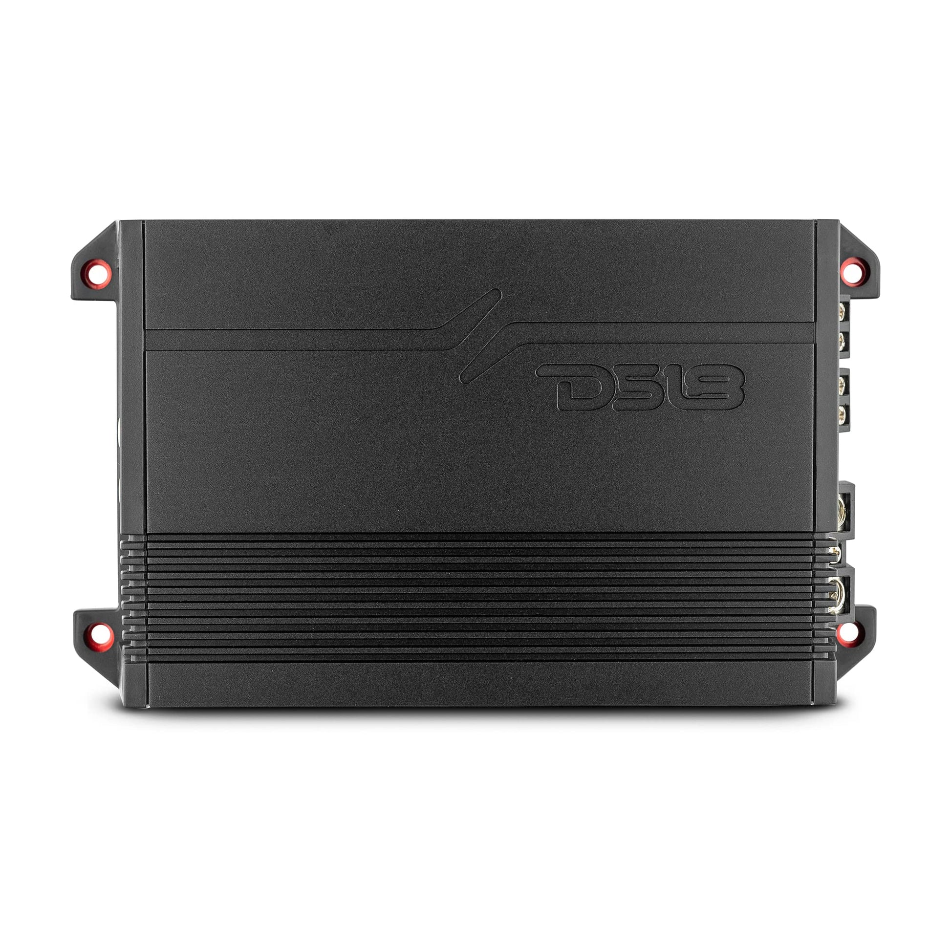 Amplificador de Coche DS18 Gen-X Rojo Clase D 4 Canales Compacto 1000 Vatios 2/4 Ohmios Estable y Puenteable