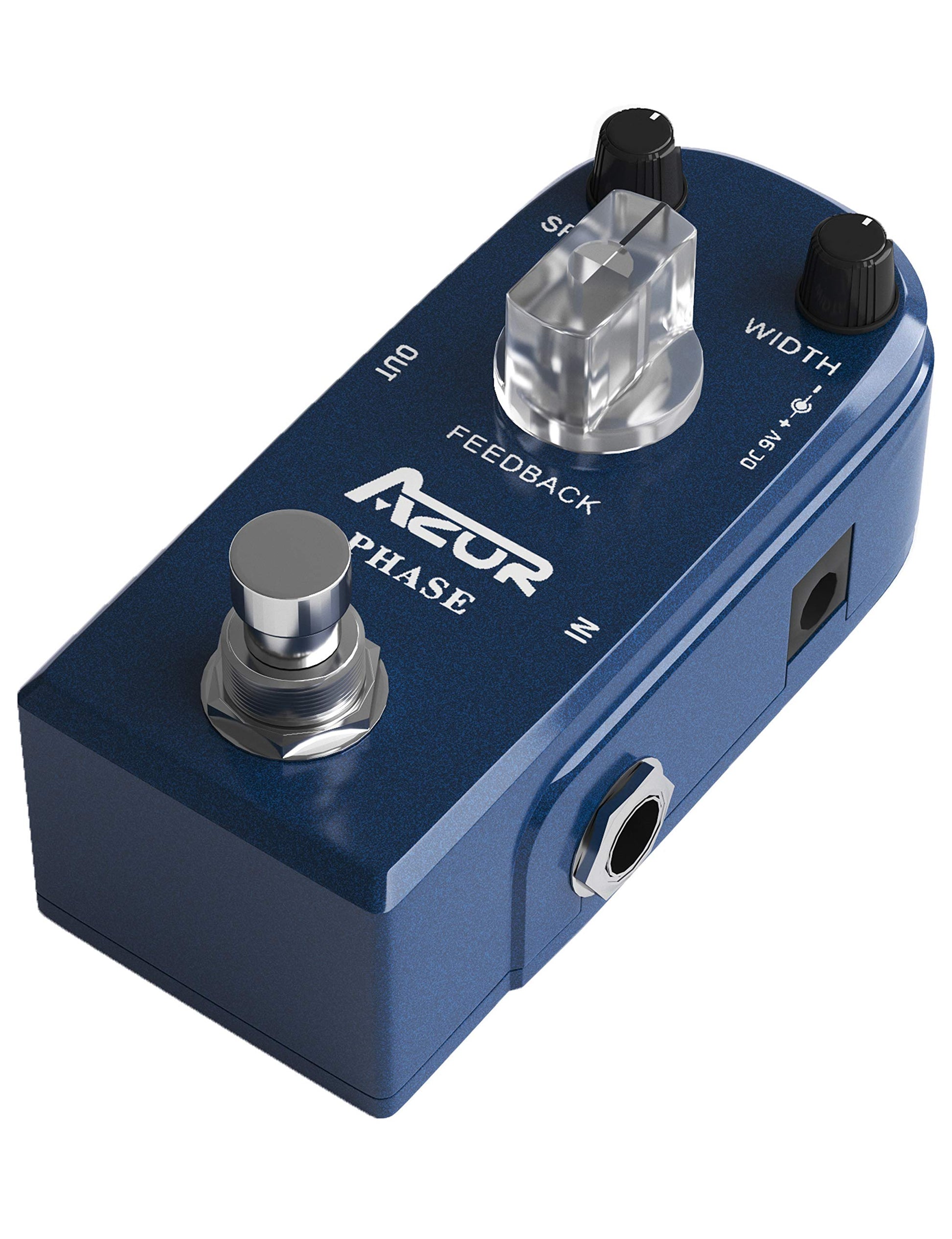 AZOR Pedal de fase mini pedal de efecto analógico para guitarra eléctrica y bajos, verdadero bypass procesamiento de señal pura, diseño compacto y portátil, uso de escenario y estudio