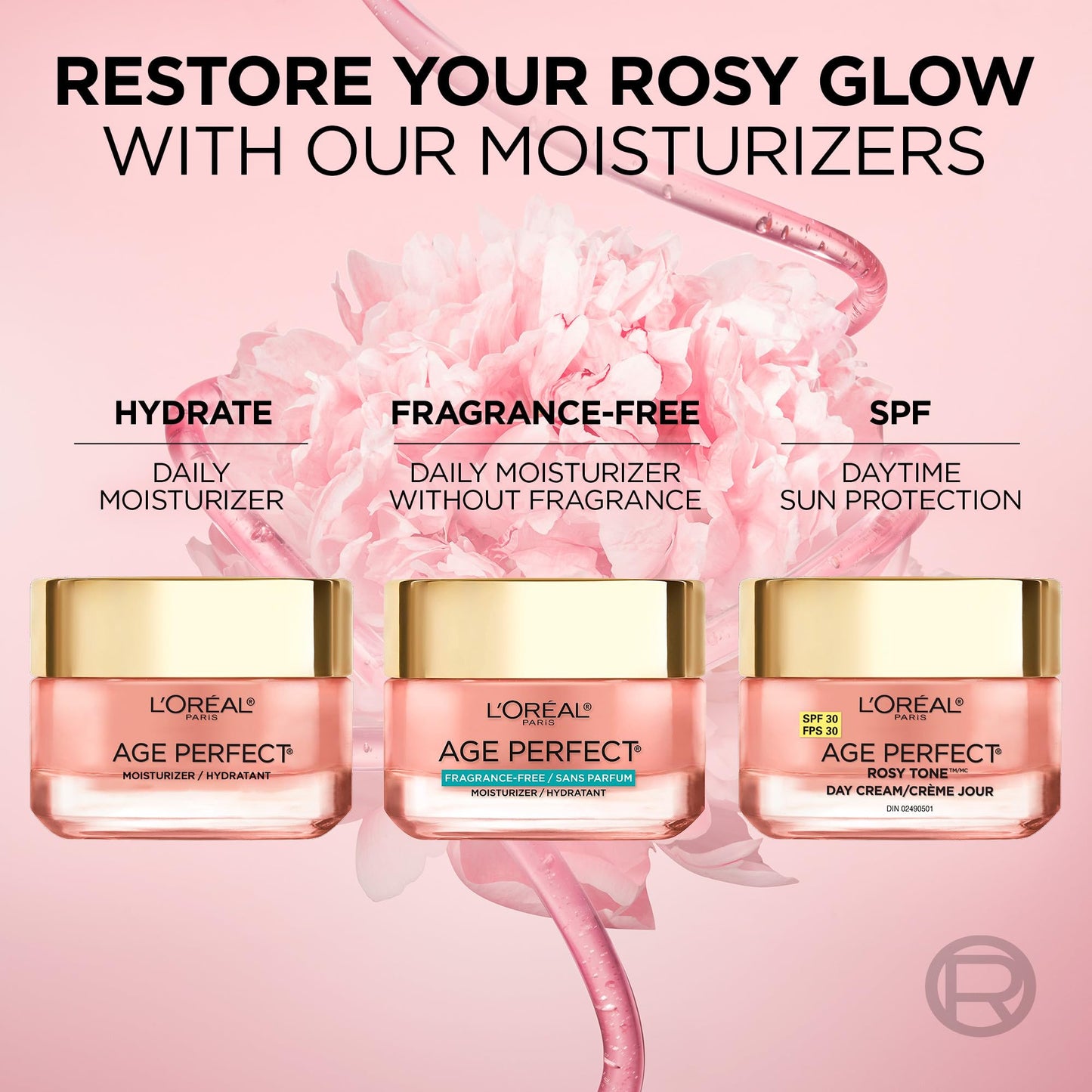 L'Oréal Paris Age Perfect Cell Renewal* Rosy Tone Moisturizer, 1.7 oz.