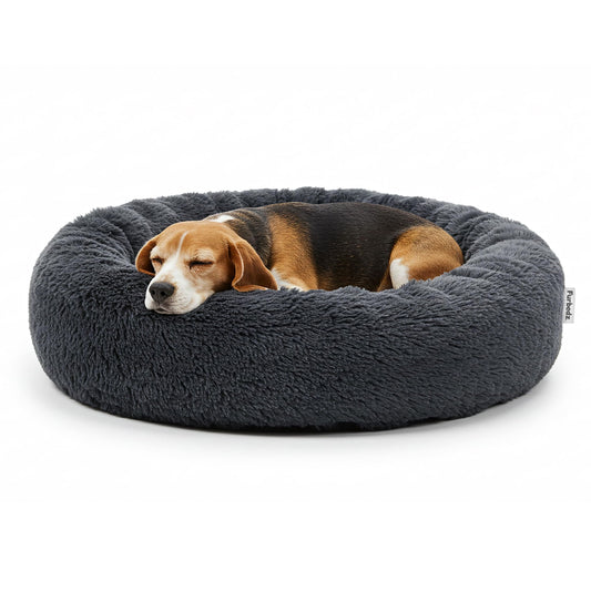 Furbedz Cama para Perro Mediano, diseño antiestrés, Cama Lavable con Funda extraíble intercambeable, Felpa ultrasuave, Forro Interno, Soporte ortopédico Memory Foam, Base Impermeable