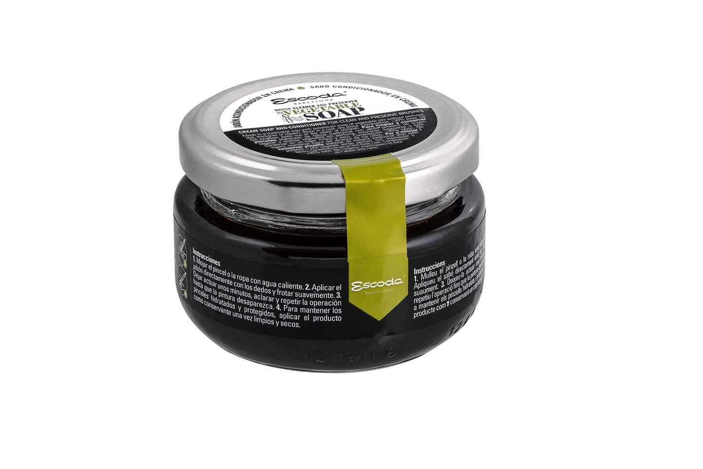 Escoda- Jabón en crema y acondicionador de aceite vegetal para pinceles, 100 g/3,38 oz.