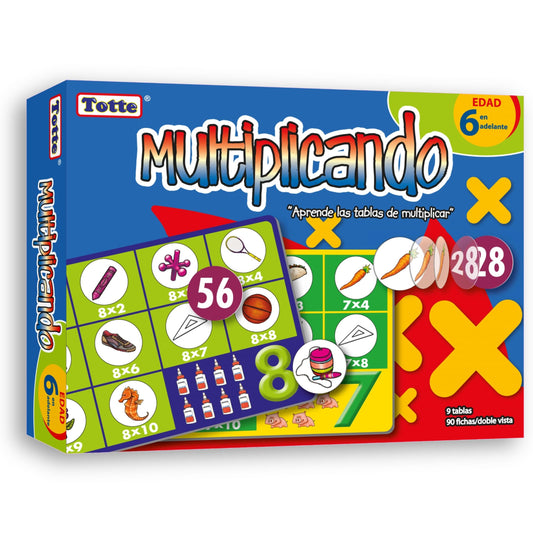 Juego Educativo de Matemáticas Totte Multiplicar Infantil Extra Grandes y Durables